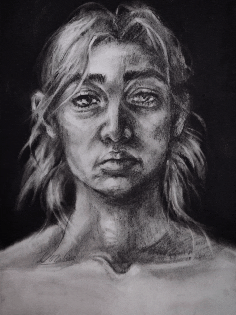 Self portrait in the mirror