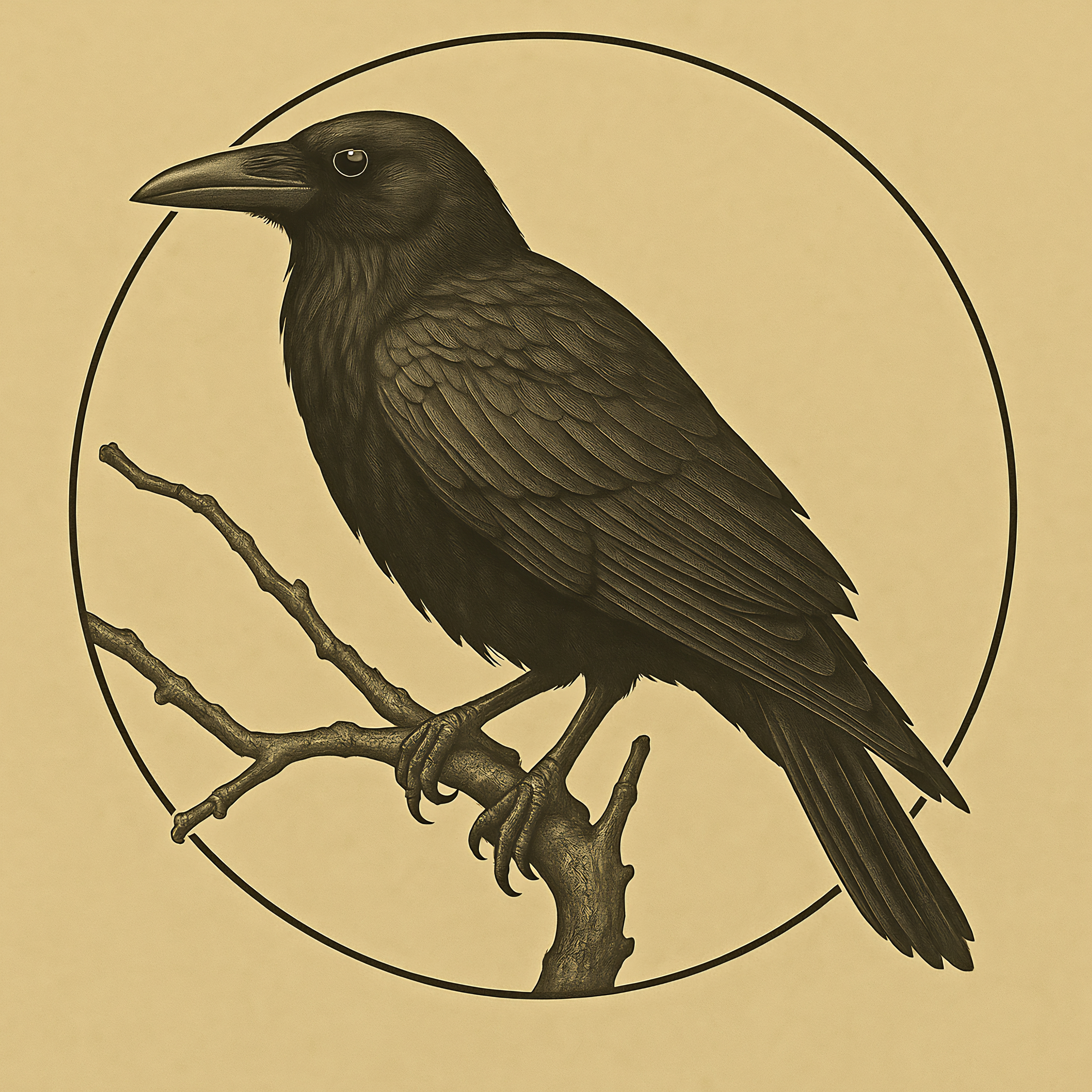 Ledger Litho #6 ~ American Crow