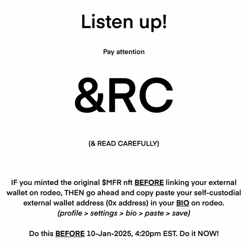 Important Announcement
