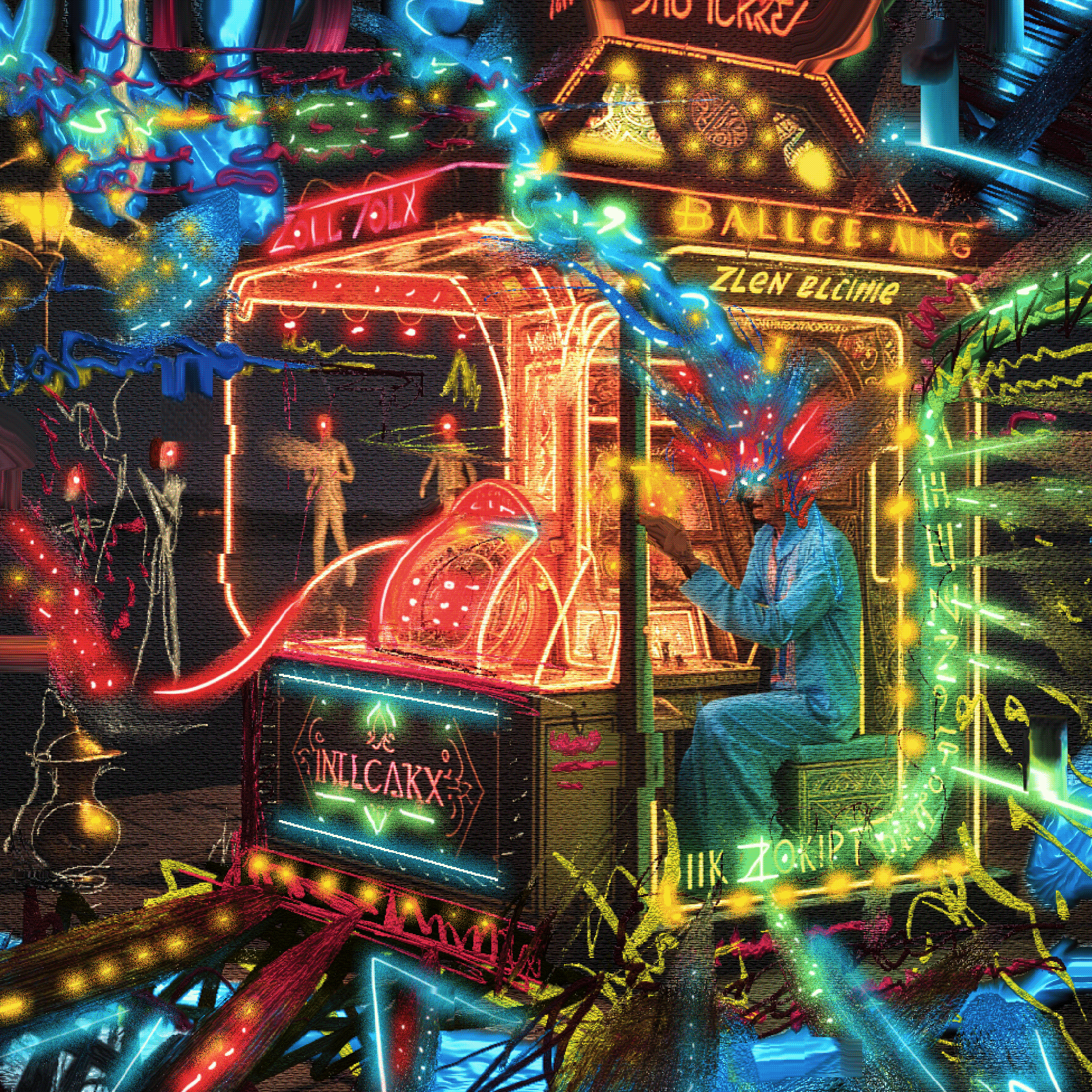ZLEN, animatronic fortune teller kiosk