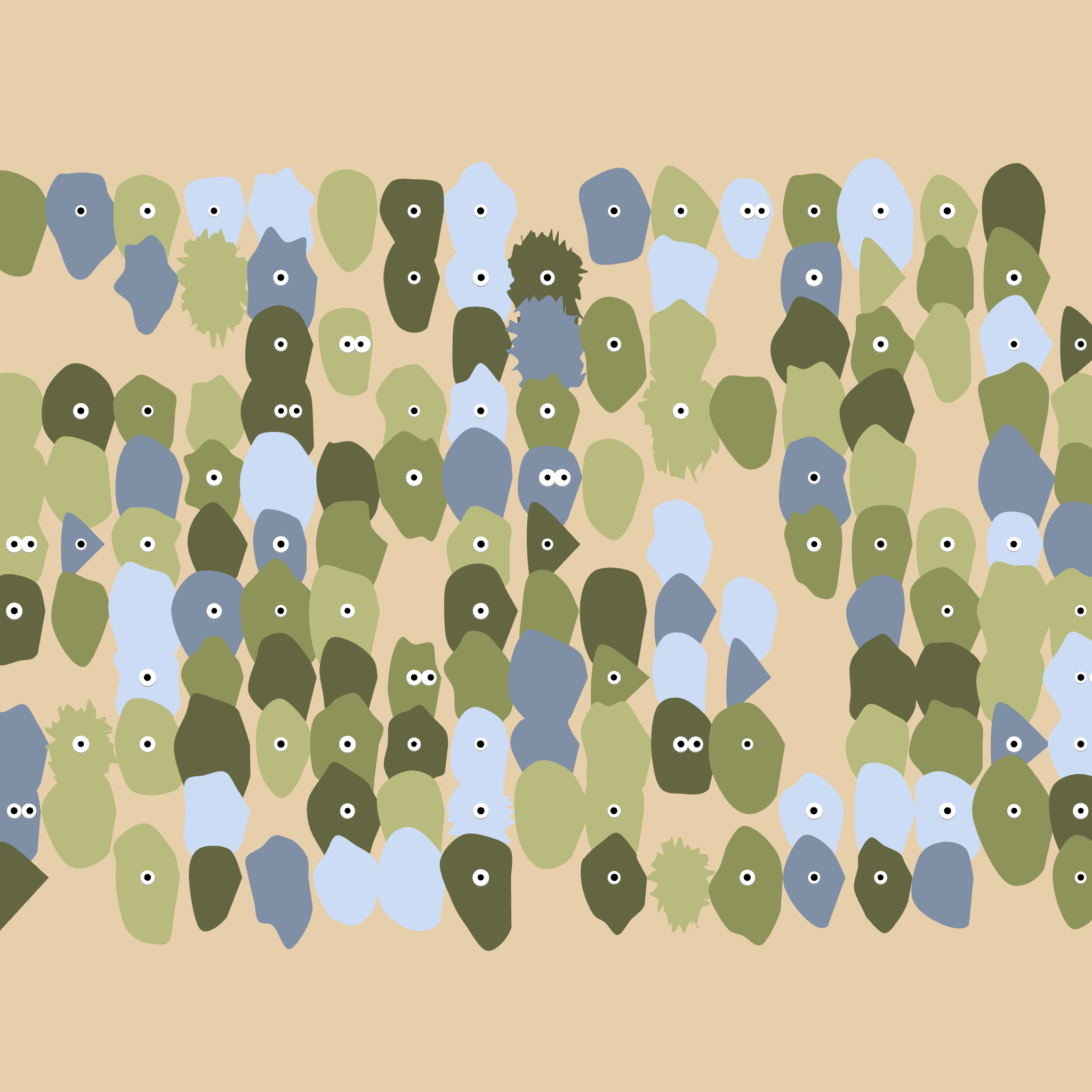 Kinetic Base Blob #28 (~187 Size 125 Kinetic Blobs with 167 Eyes Sporting the Sleek Contrast Theme)