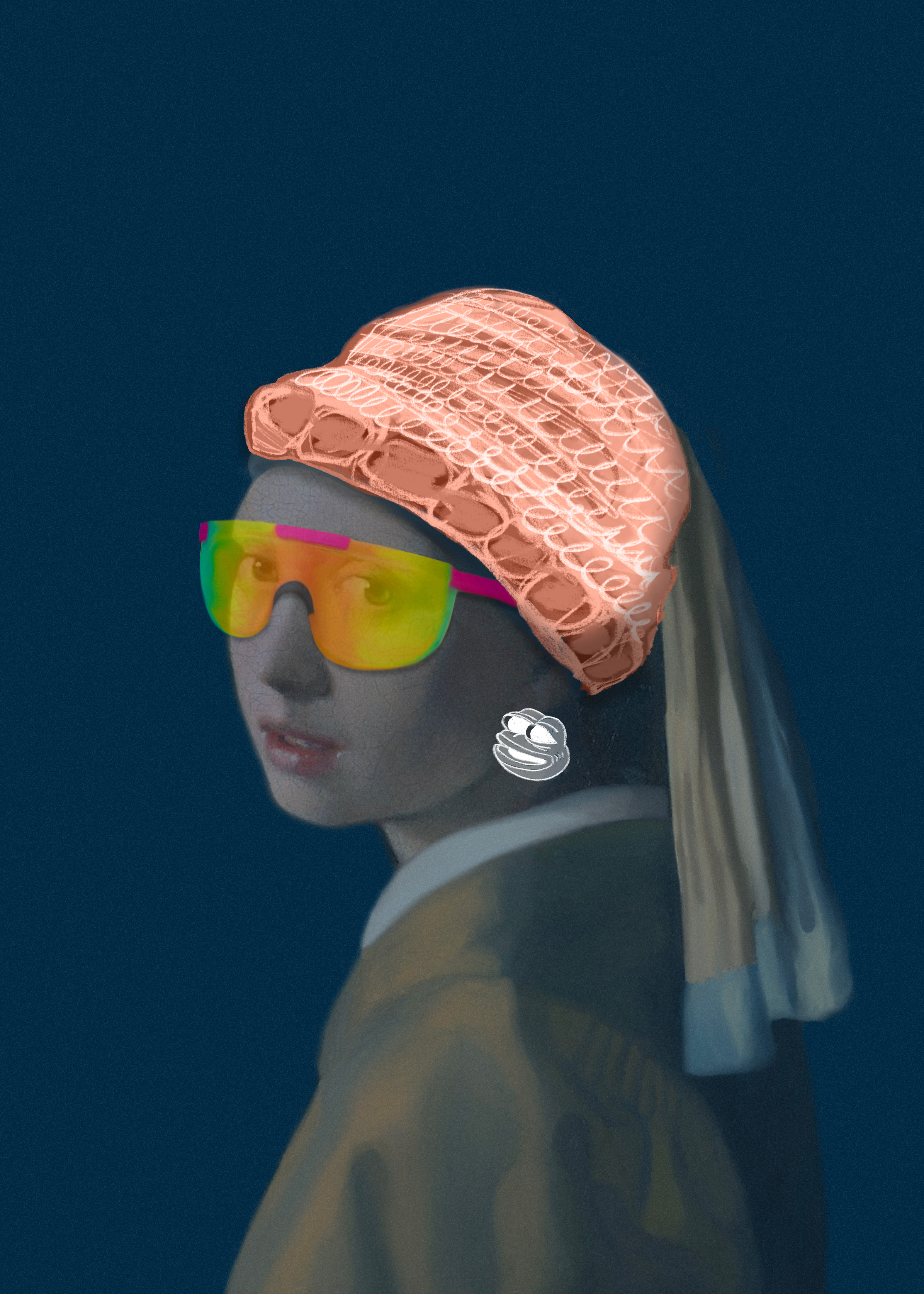 Mog girl Wif a Pepe earring