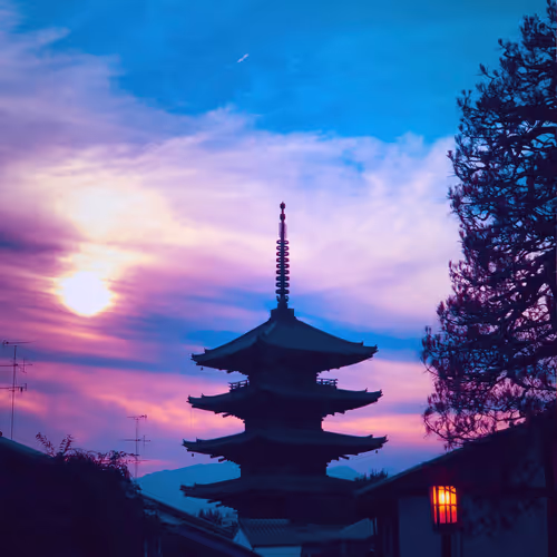 Kyoto Neon Sunset