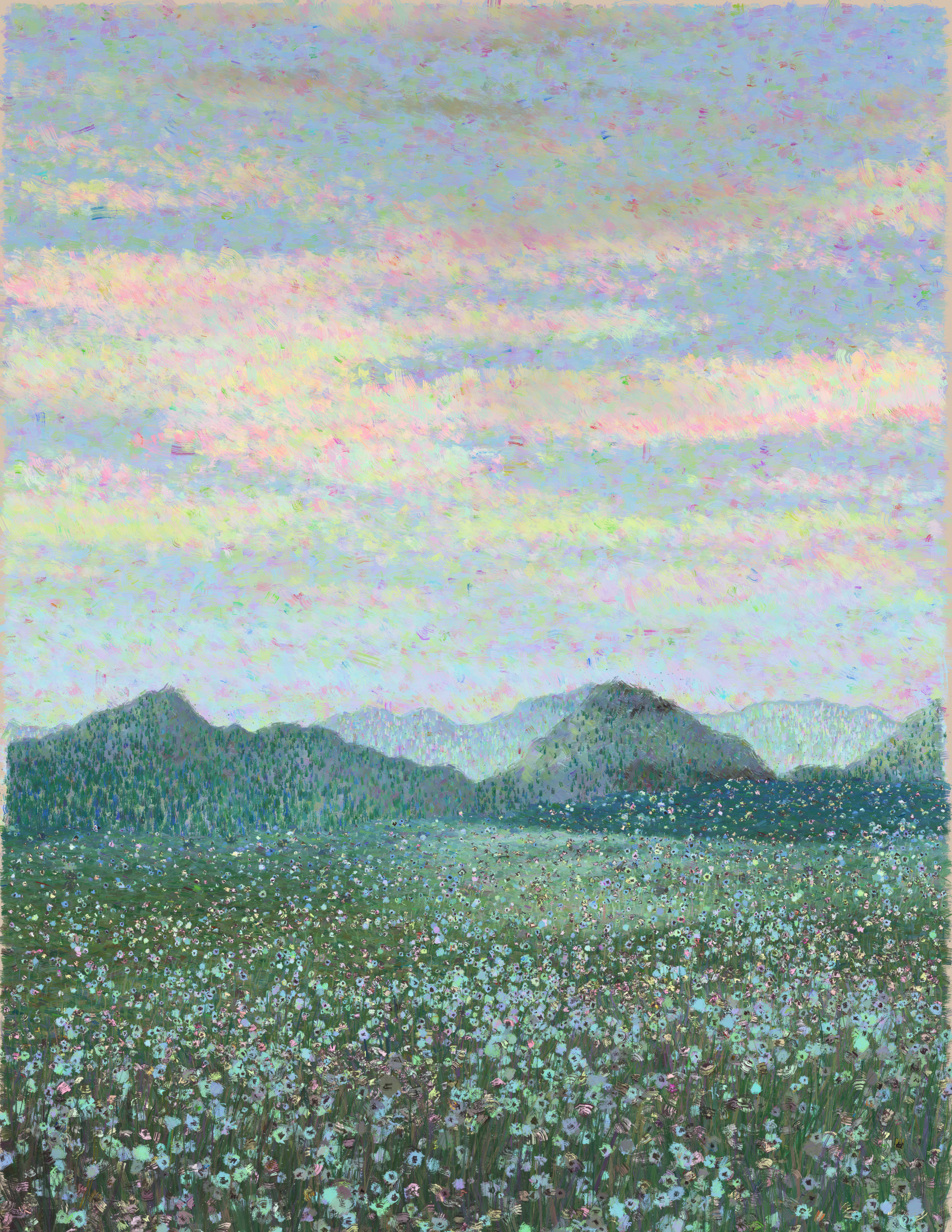 Blue Flower Field