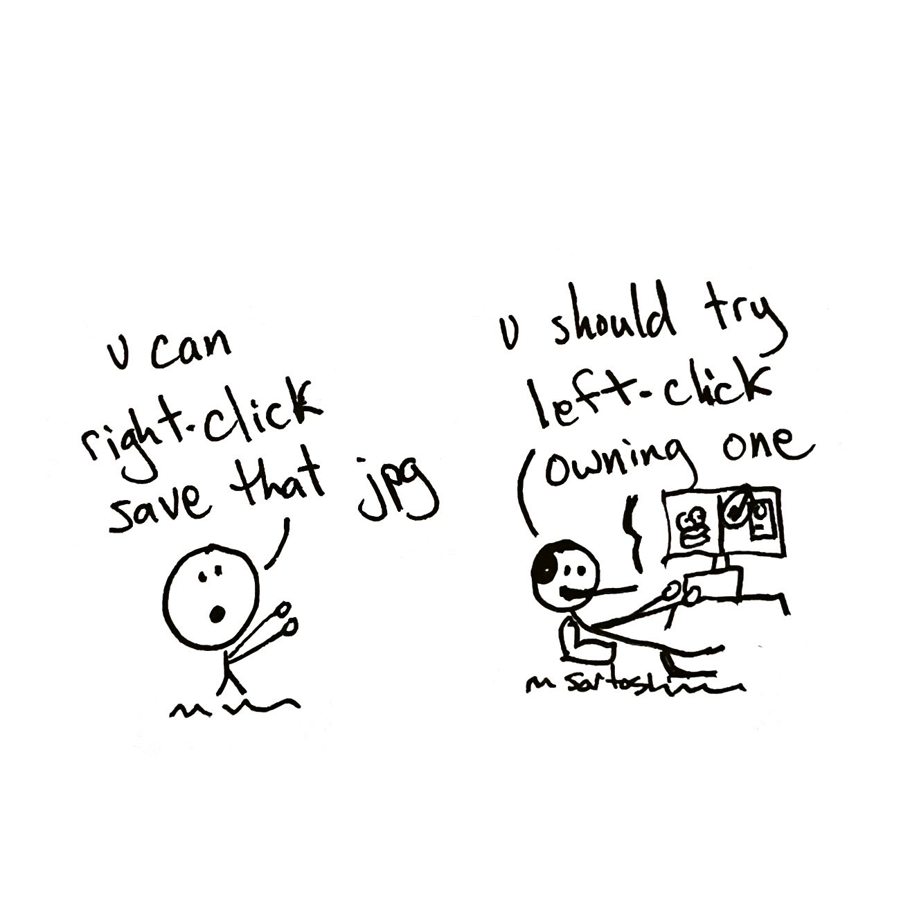 try left click owning one