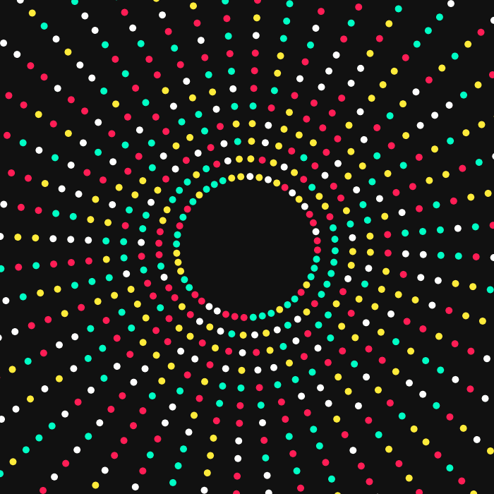 Color dot explosion ring