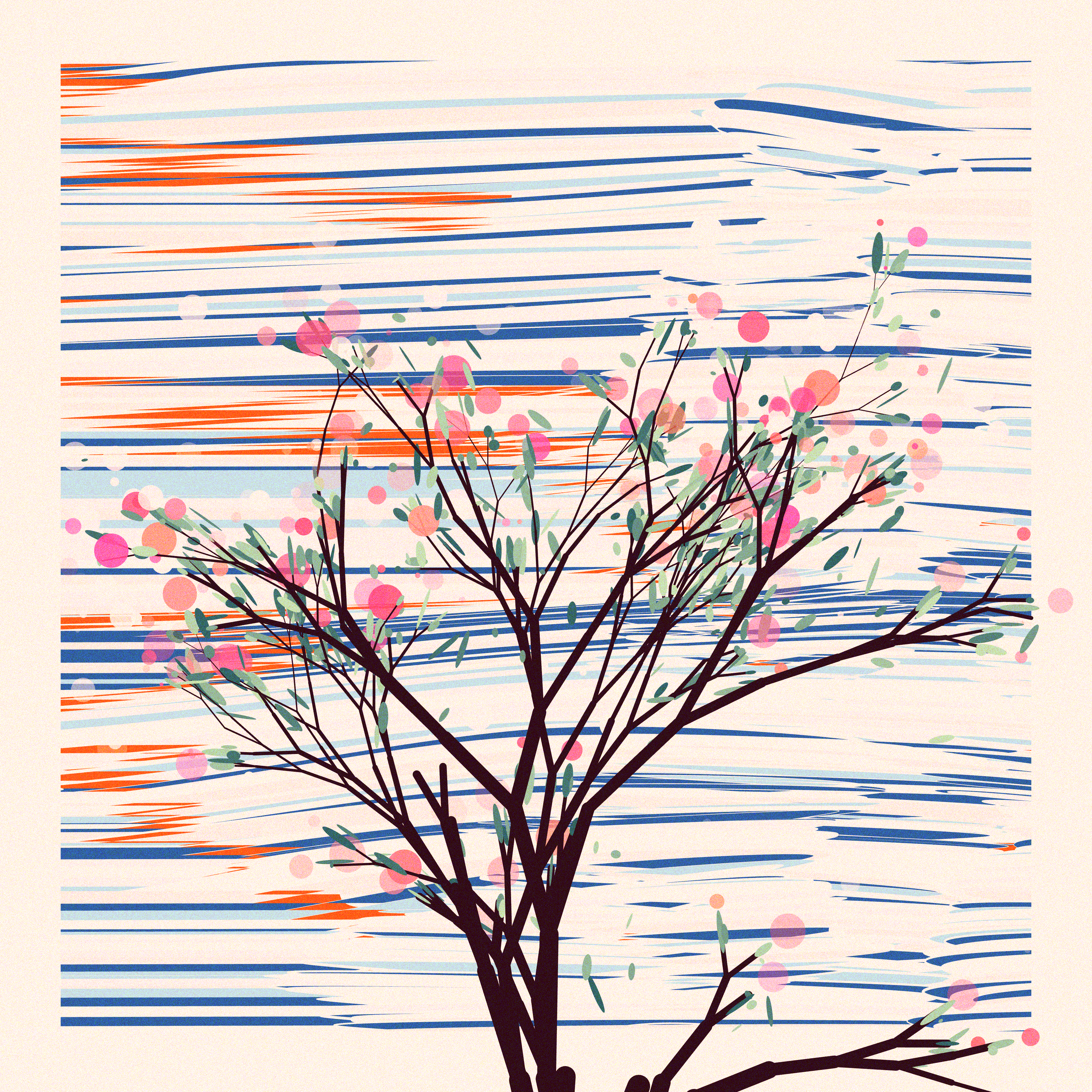 The Blossoms Behind the River