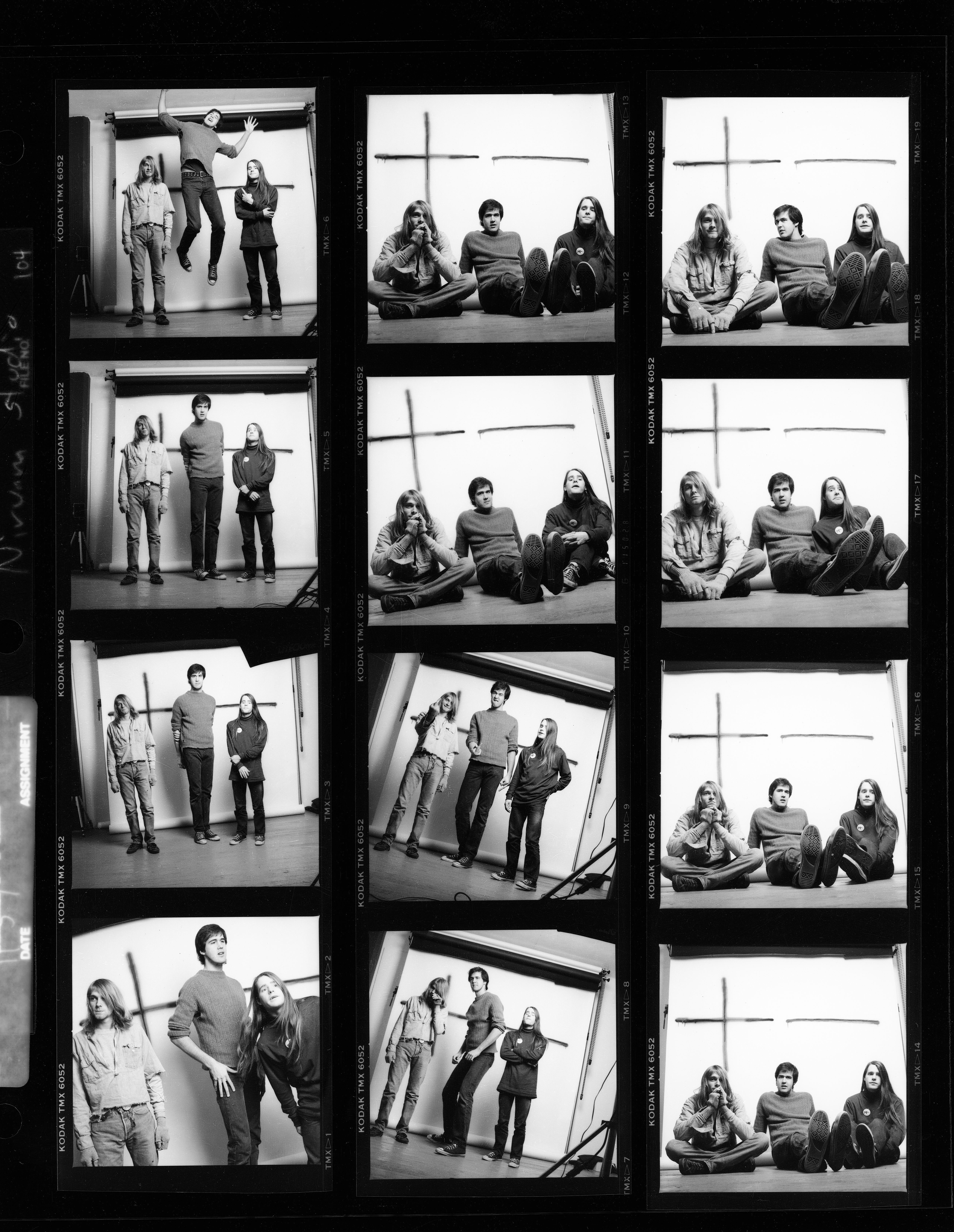 Nirvana proof sheet by Charles Peterson