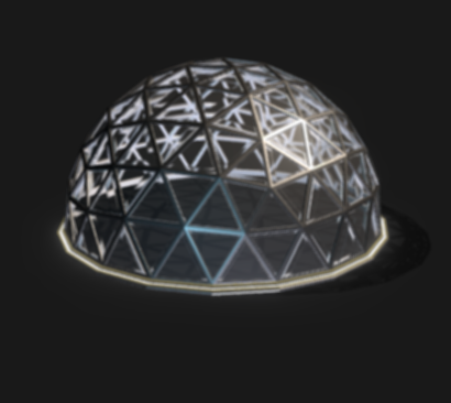 Sci-Fi Cool Hexagon Glass Dome