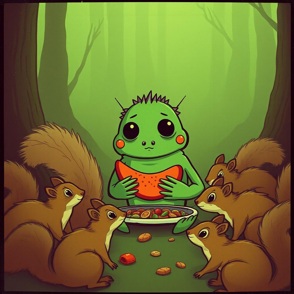Kudzilla eating squirrels