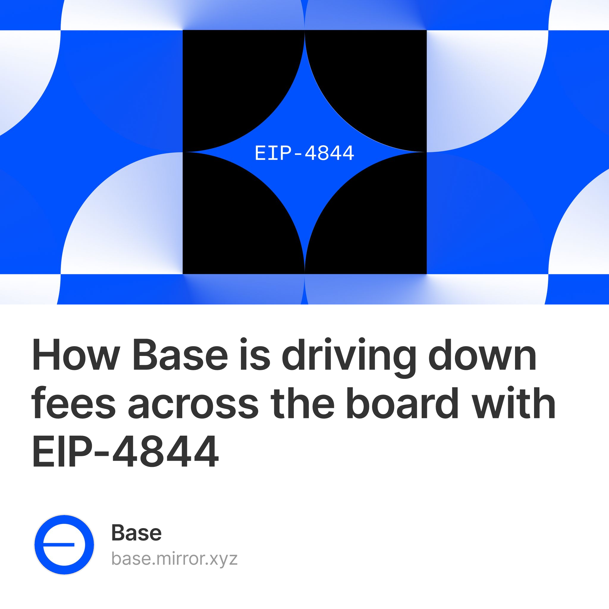 How Base is driving down fees across the board with EIP-4844 101
