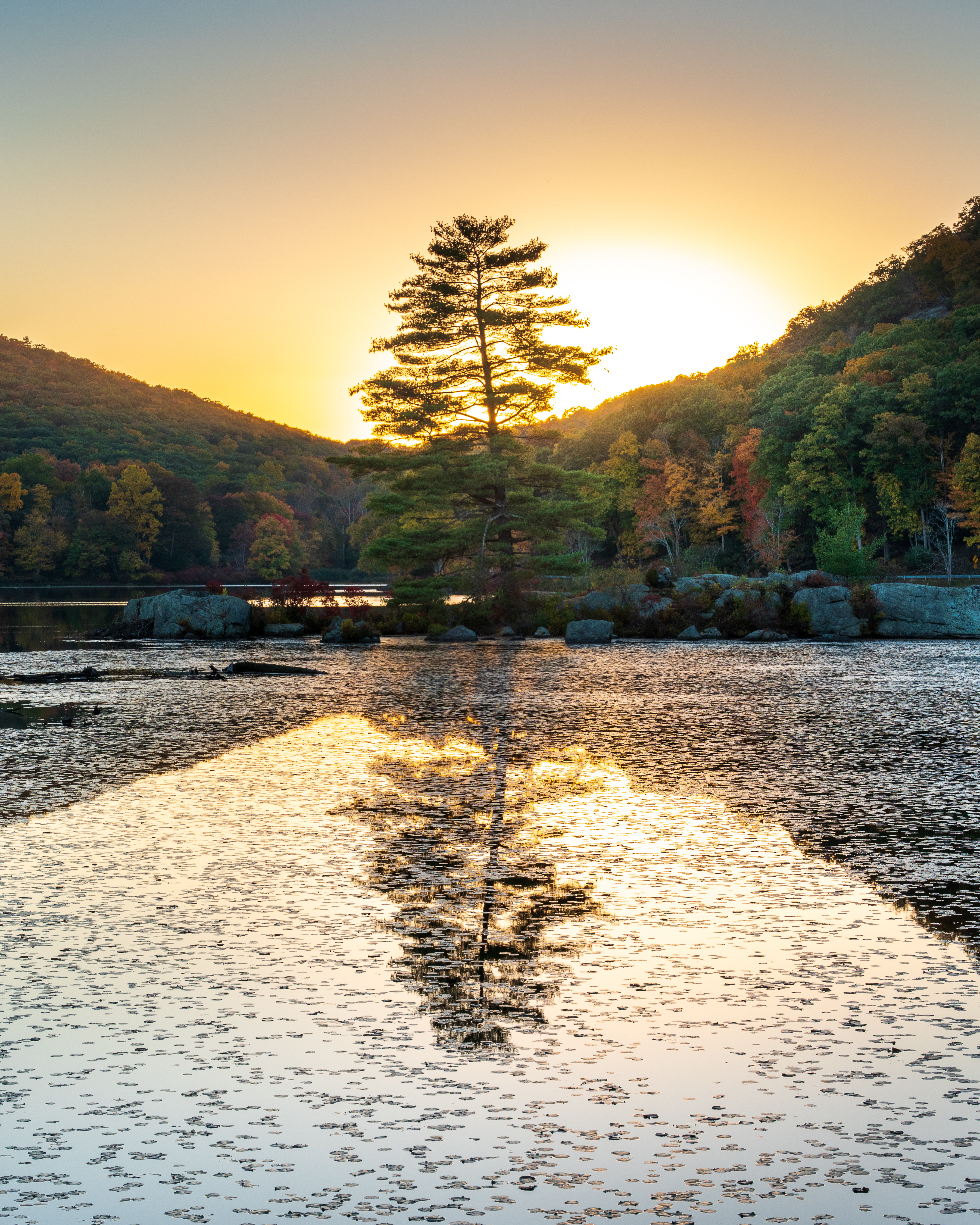 Sunset on Little Long Pond