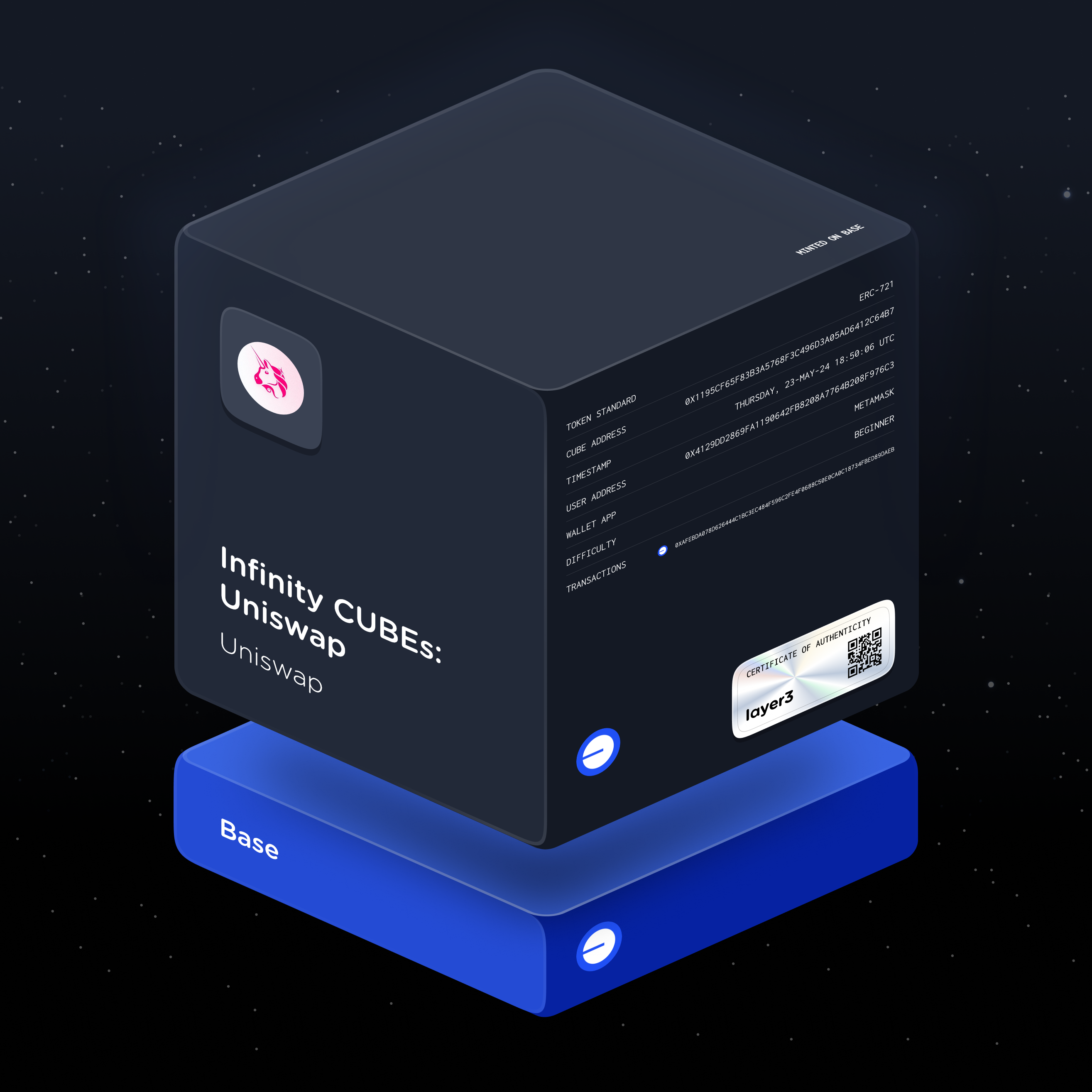 Infinity CUBEs: Uniswap