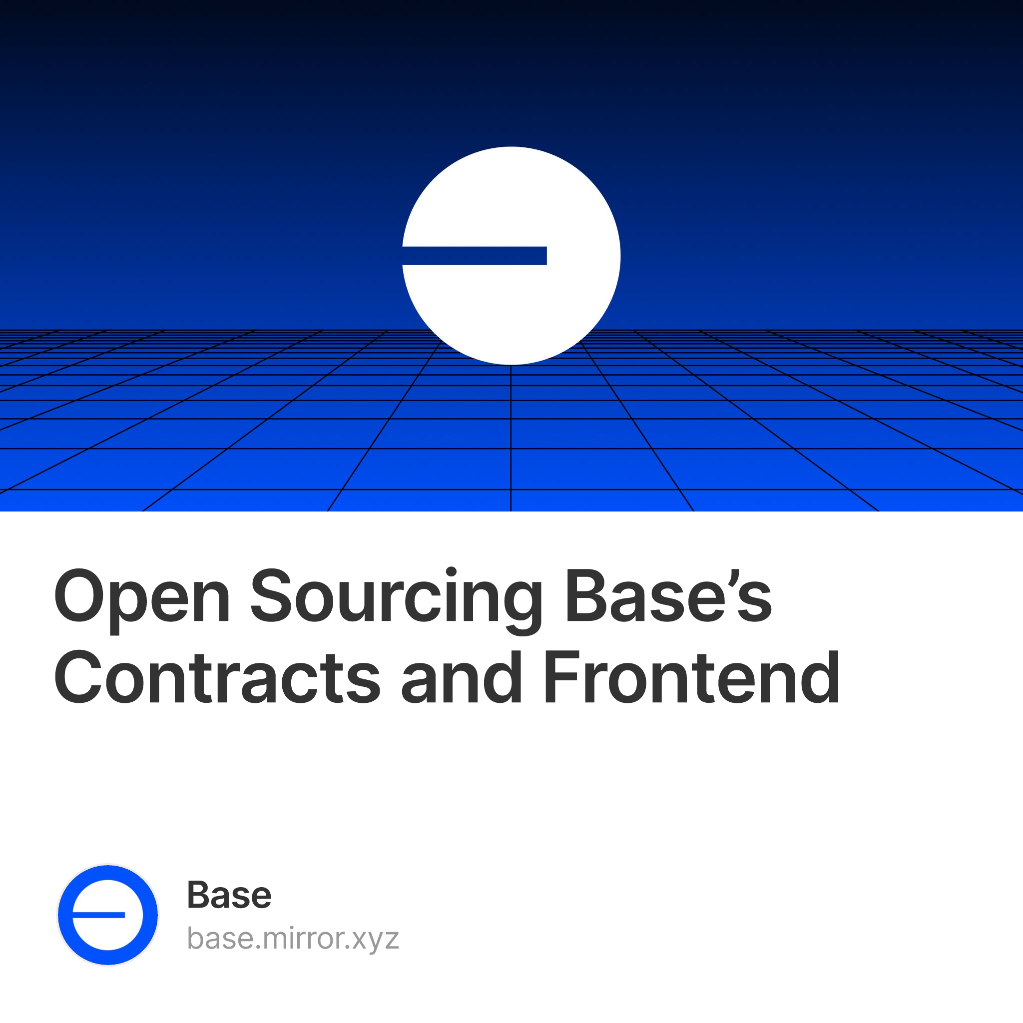 Open Sourcing Base’s Contracts and Frontend 421
