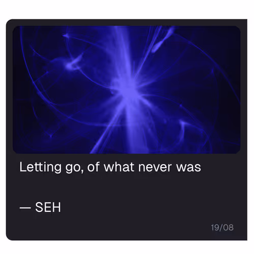 Letting go