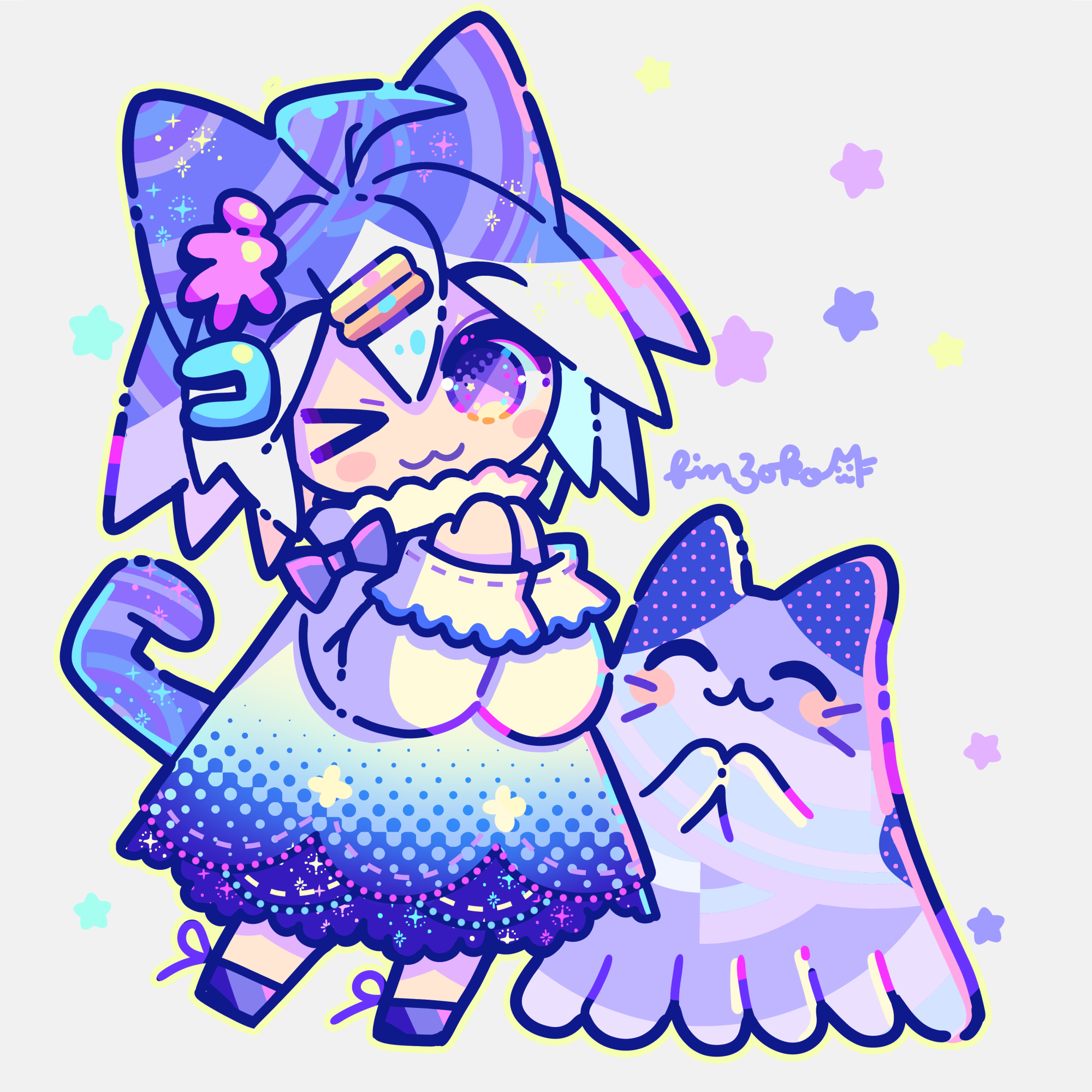 Necco and Necco kurage🐱🐟🌃