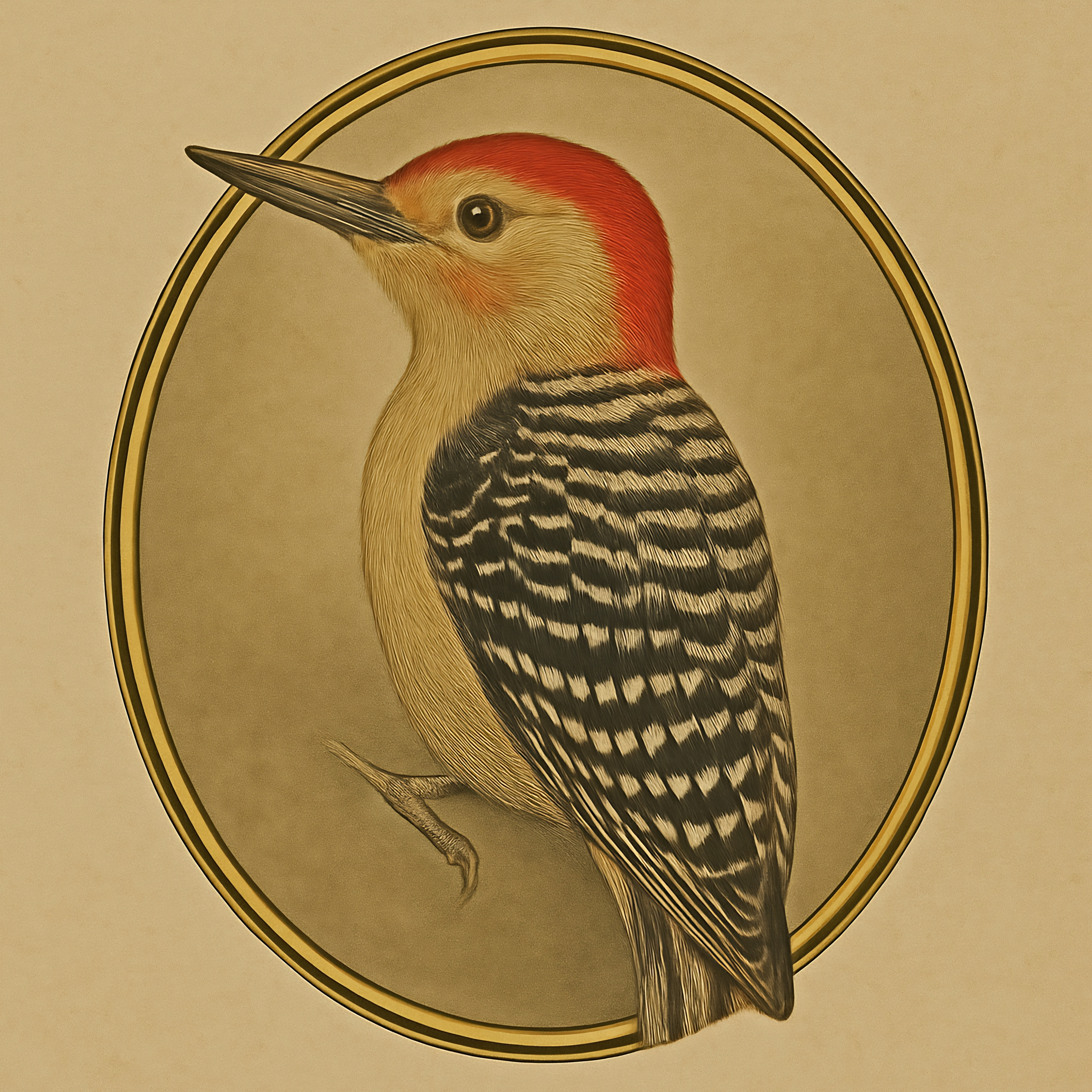 Litho Ledger #2 ~ Red-bellied Woodpecker