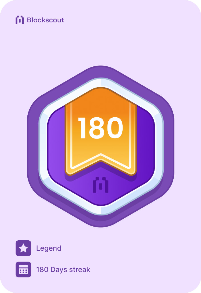180 days streak badge #1159