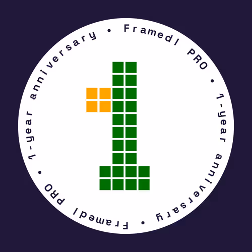Framedl PRO 1-year anniversary