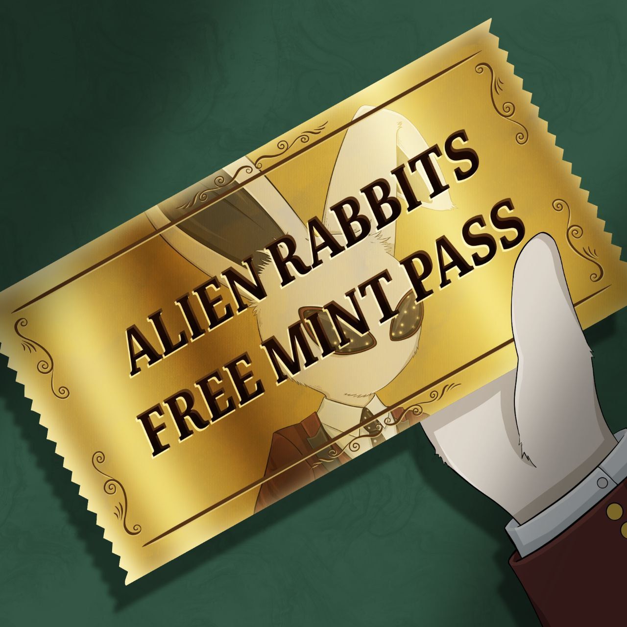 Alien Rabbits Mint Pass # 3107