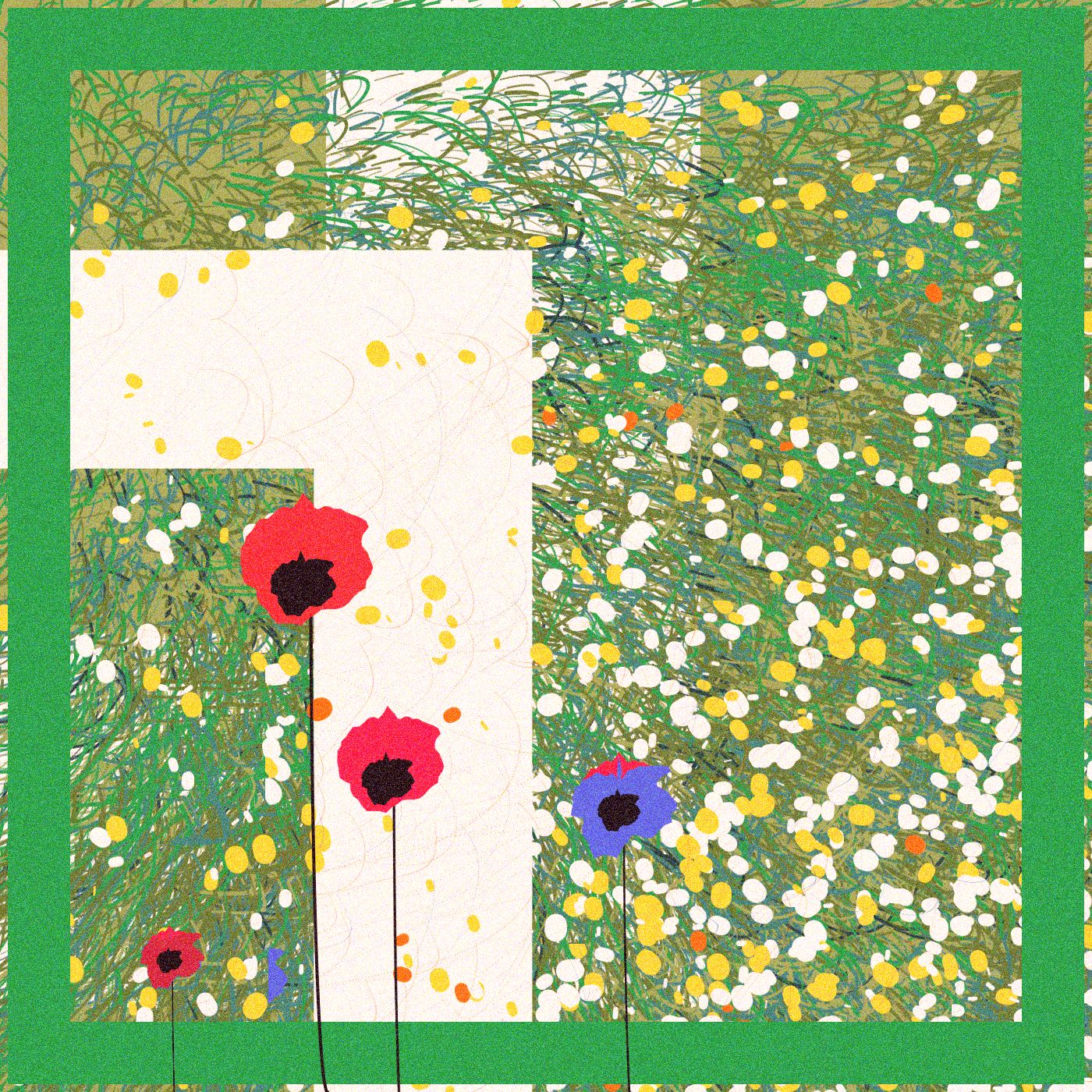 Red poppies in the garden #6