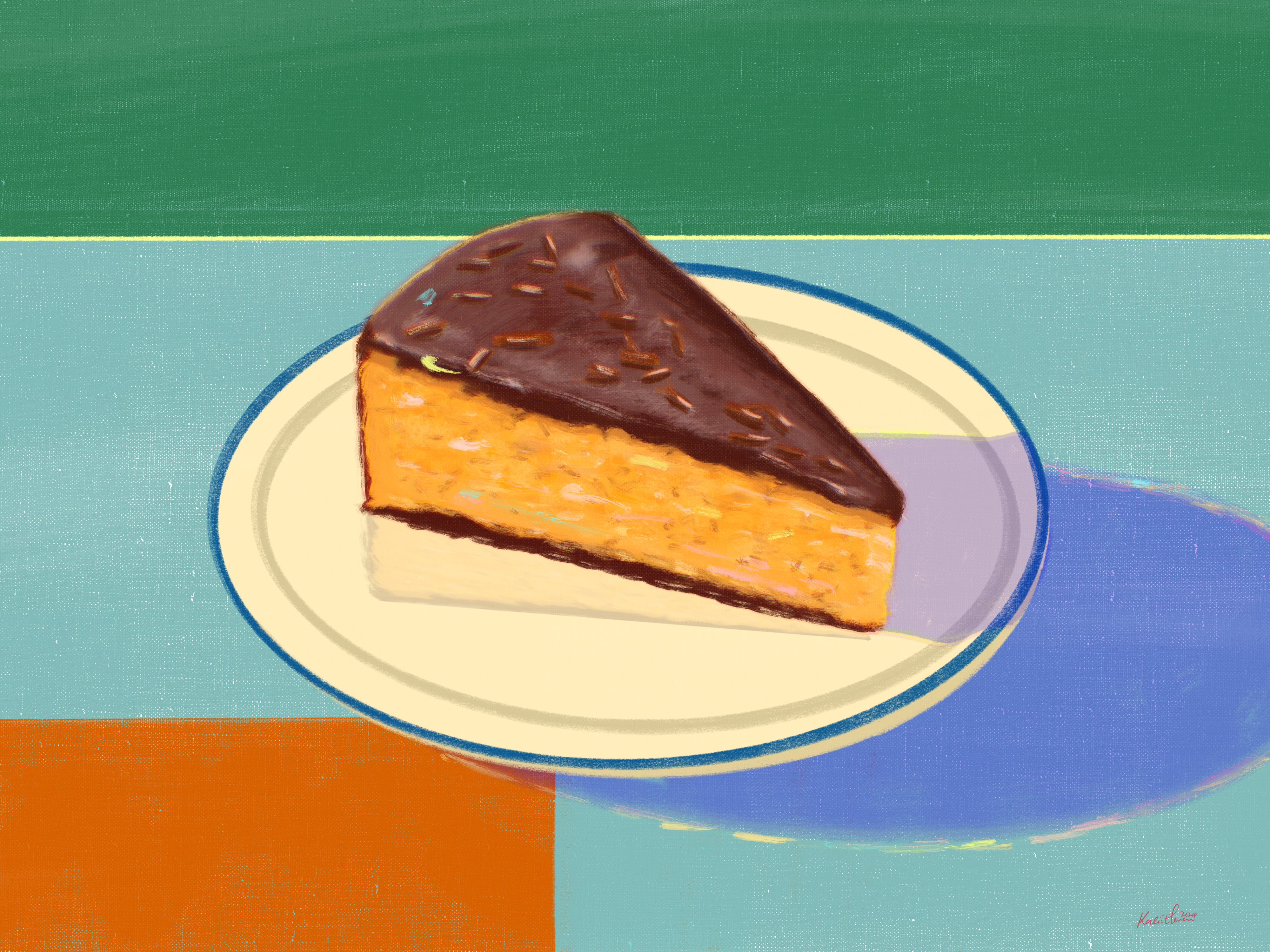 Carrot Cake with Chocolate on Top