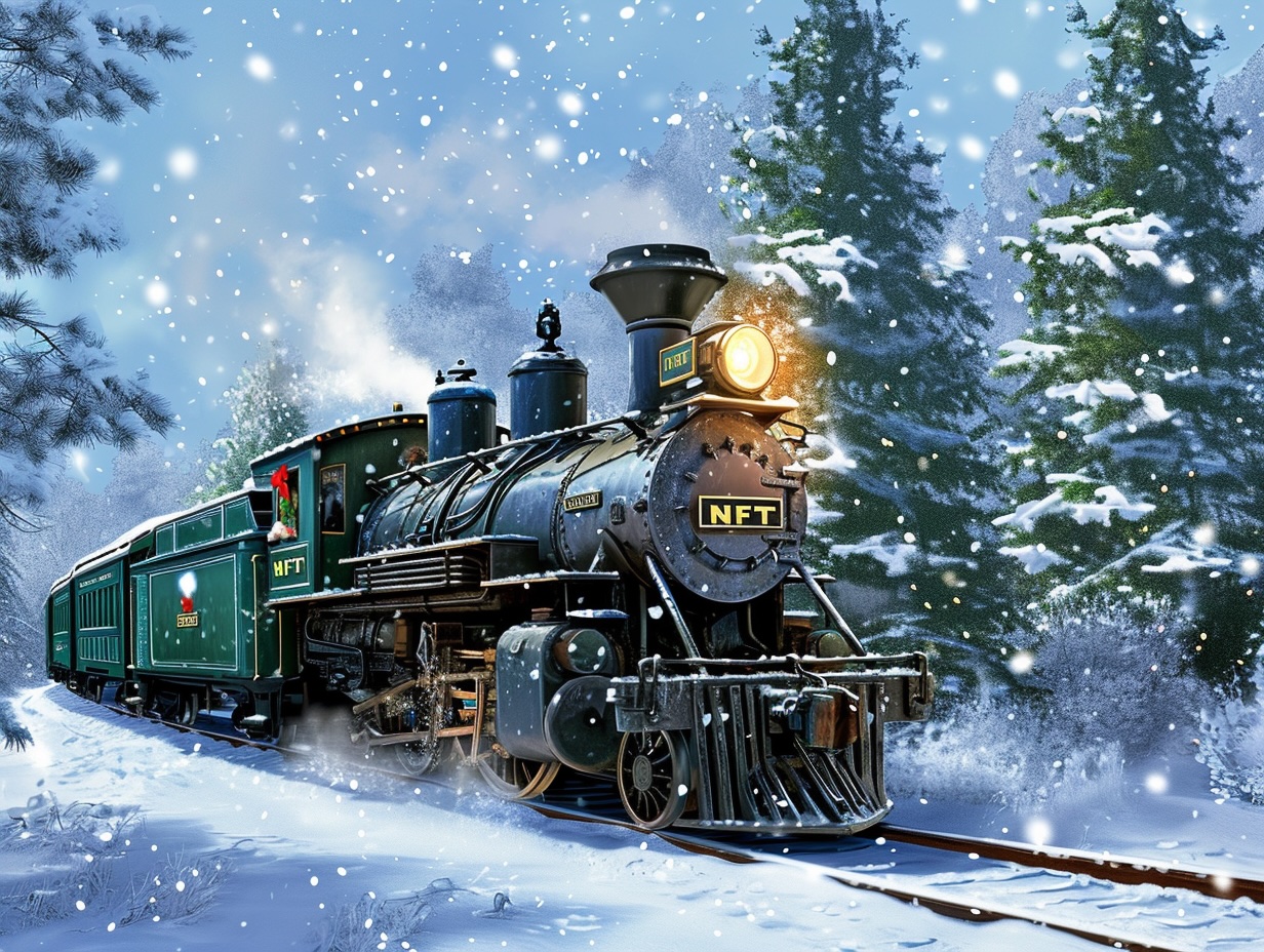 Writing NFT - Merry Christmas NFT train