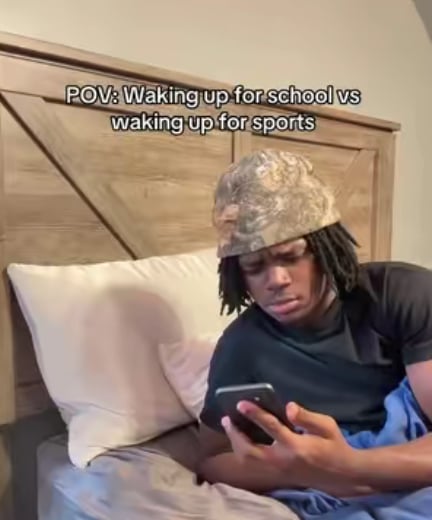 Waking up for school vs sports 😭