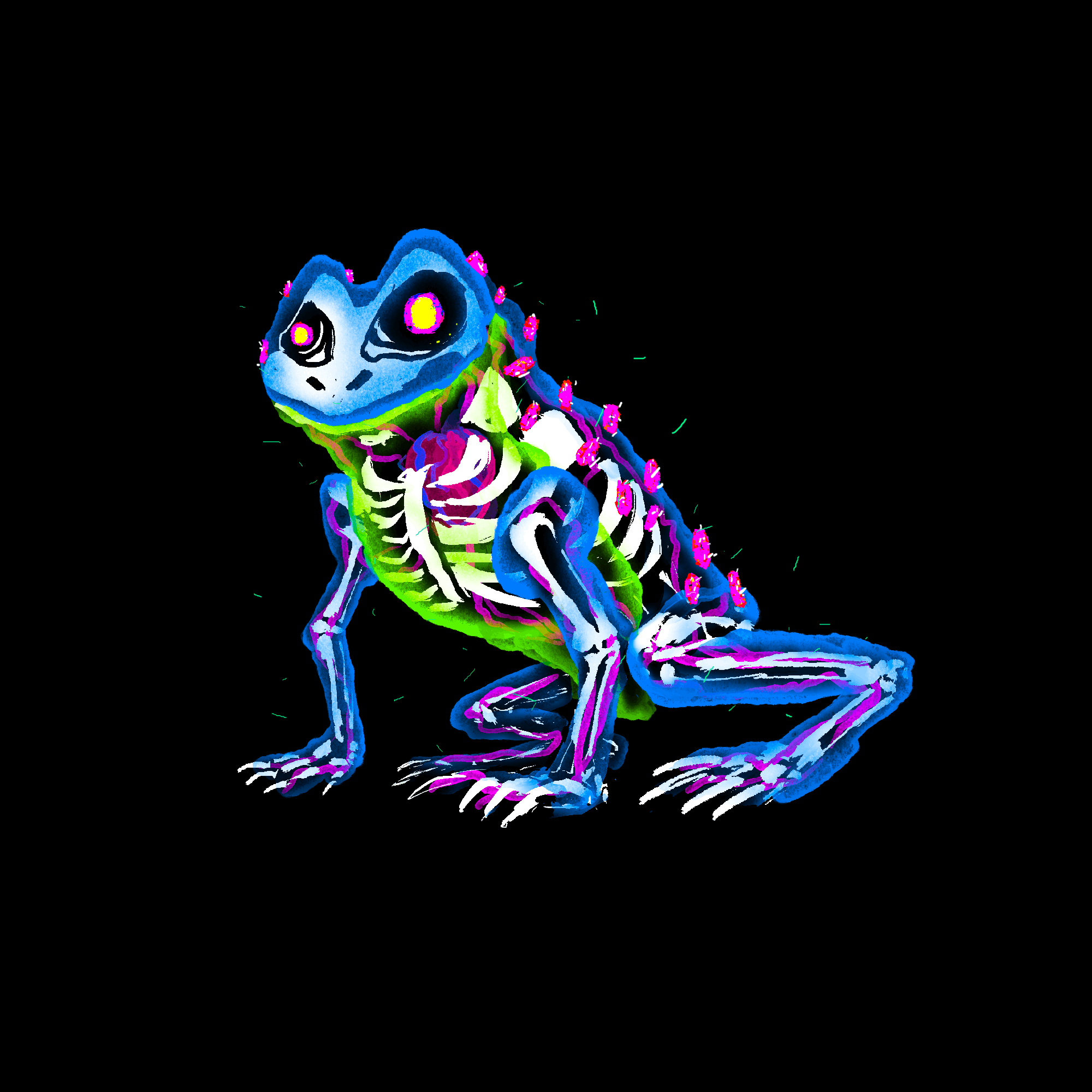 Alphablue Frog
