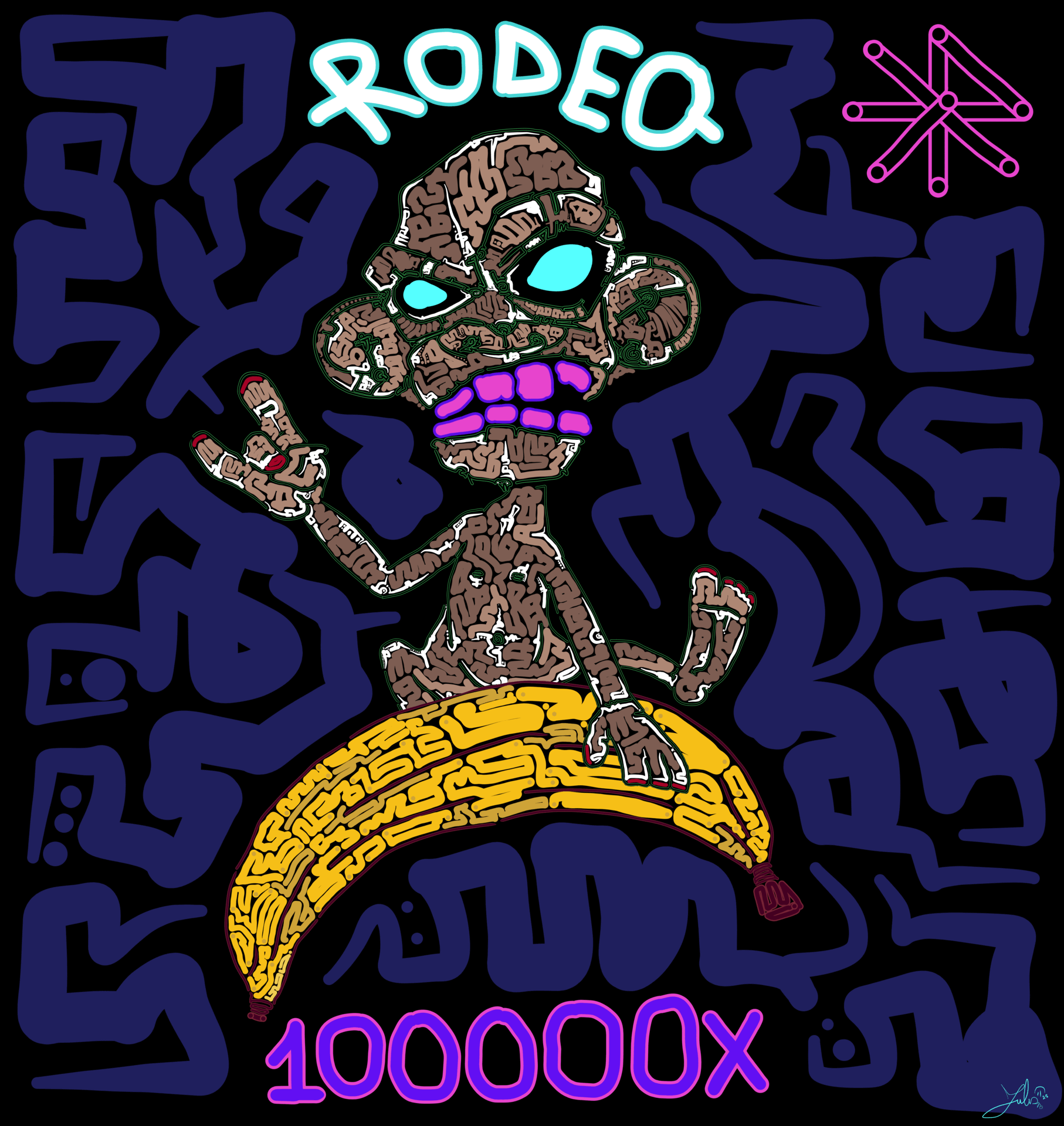 Don't ride the banana!Don't be a monkey!