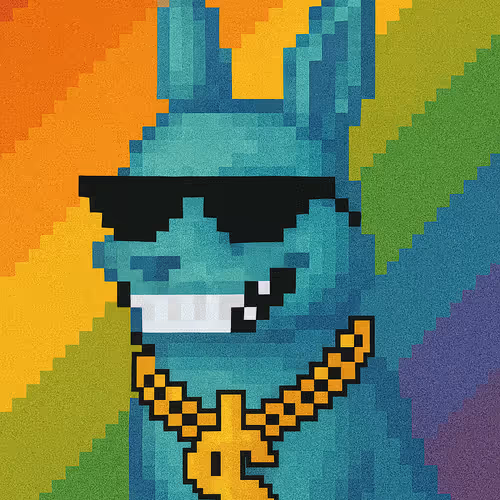 Squirrel Cool Rainbow Pixel Art #1