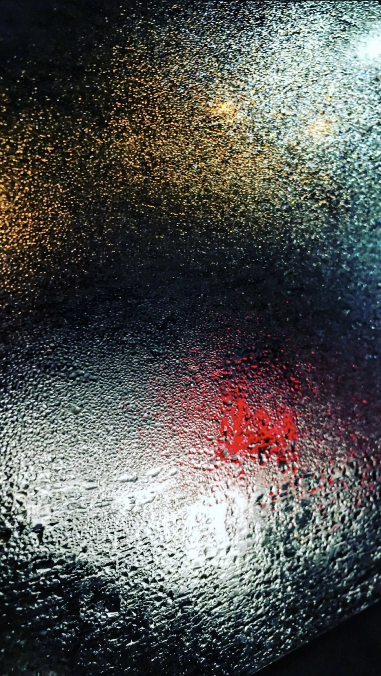 Reflections through winter glass