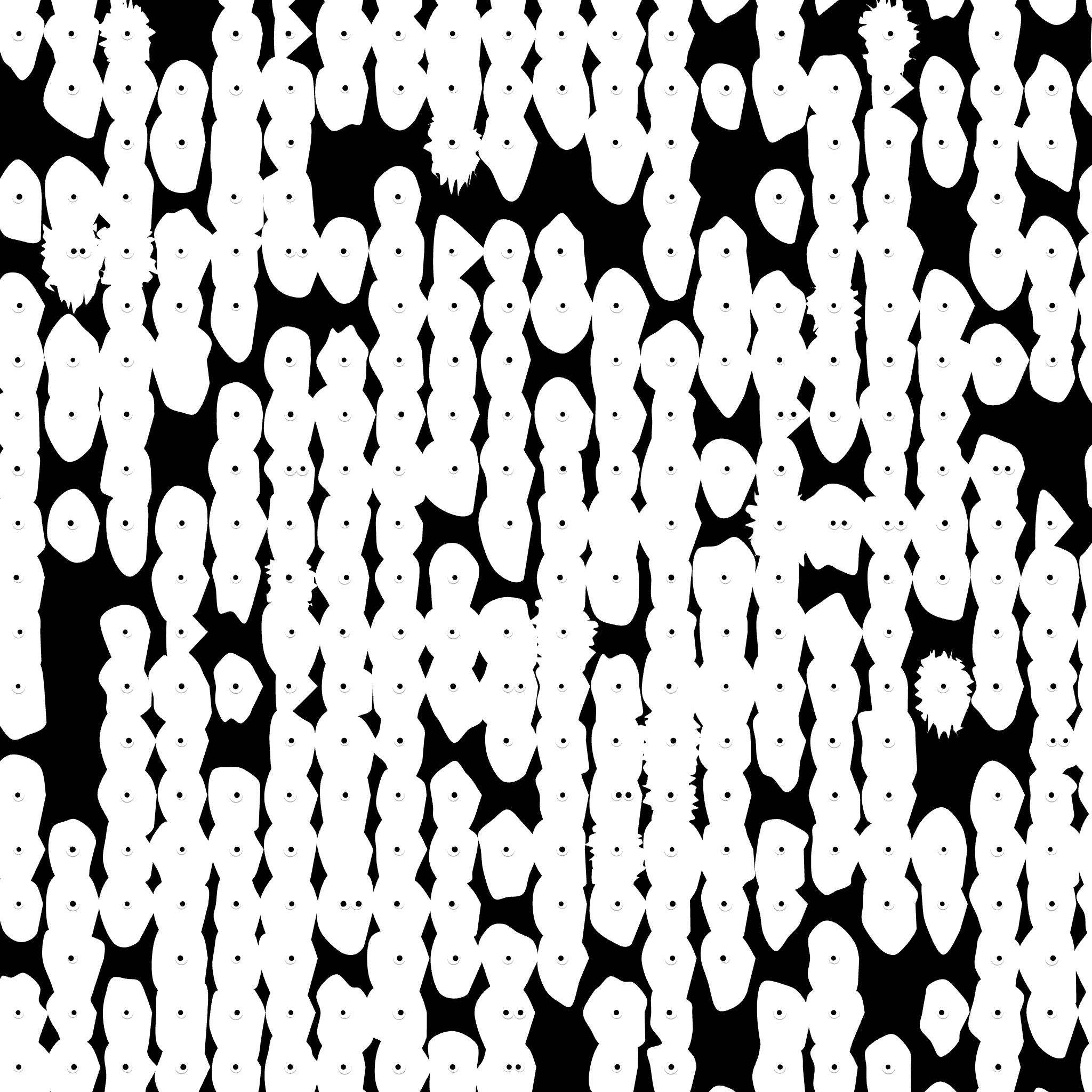 Kinetic Base Blob #108 (~552 Size 102 Kinetic Blobs with 464 Eyes Sporting the Inverted Classic Theme)
