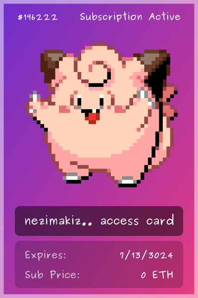 nezimakizaru club card