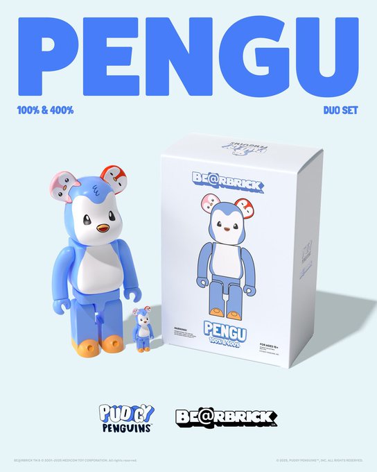 The Pudgy Penguins X BE@RBRICK collectible #178