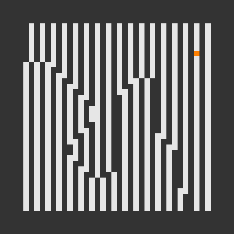 Verticals #34 - 34x34 Orange