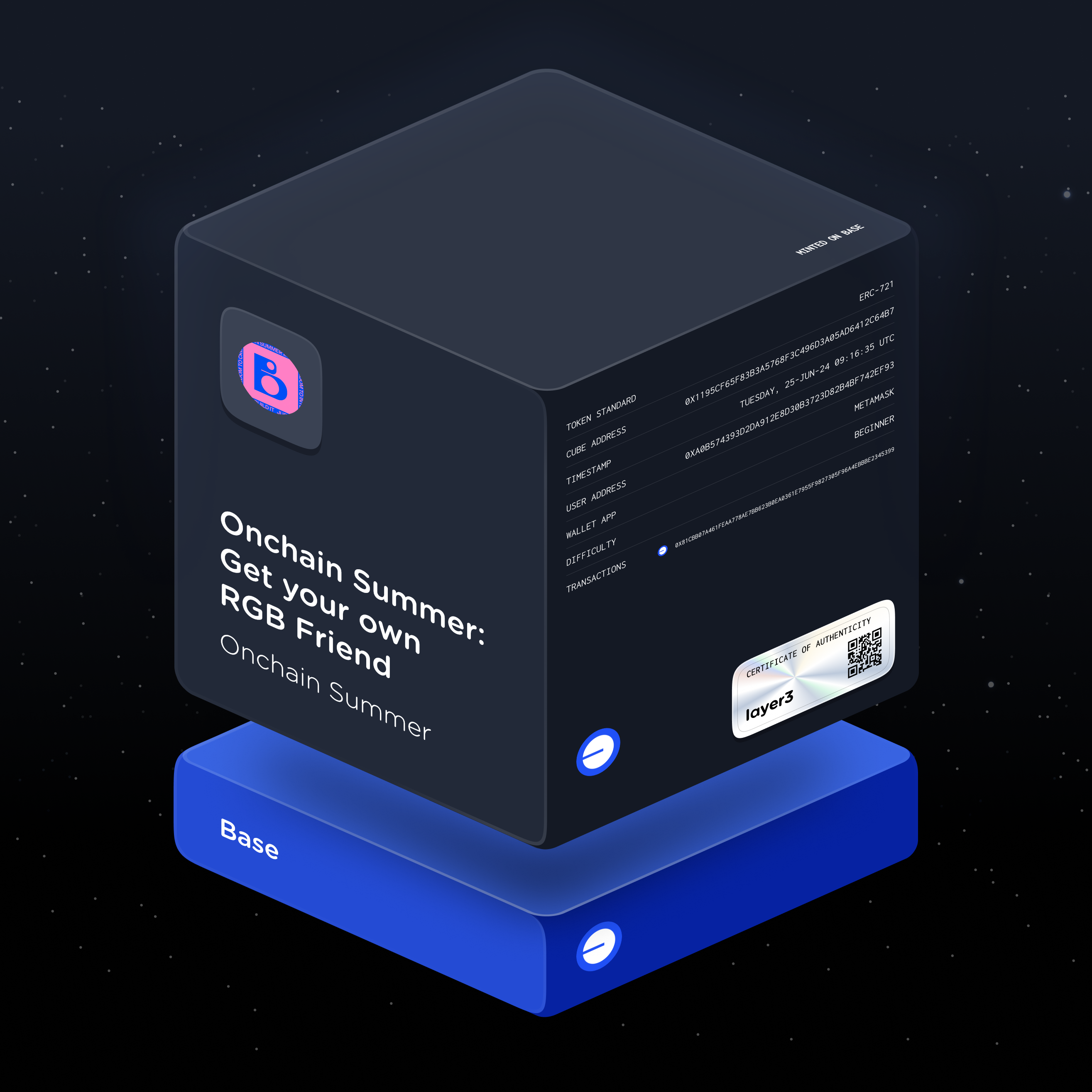 Onchain Summer: Get your own RGB Friend