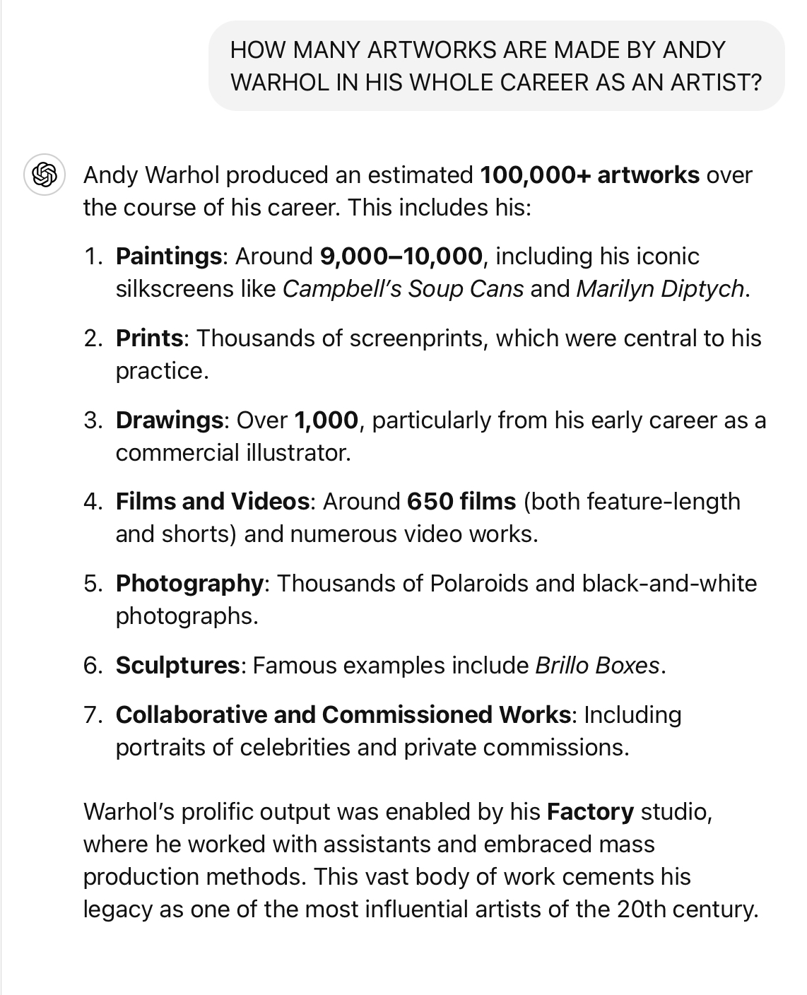 ANDY WARHOL
