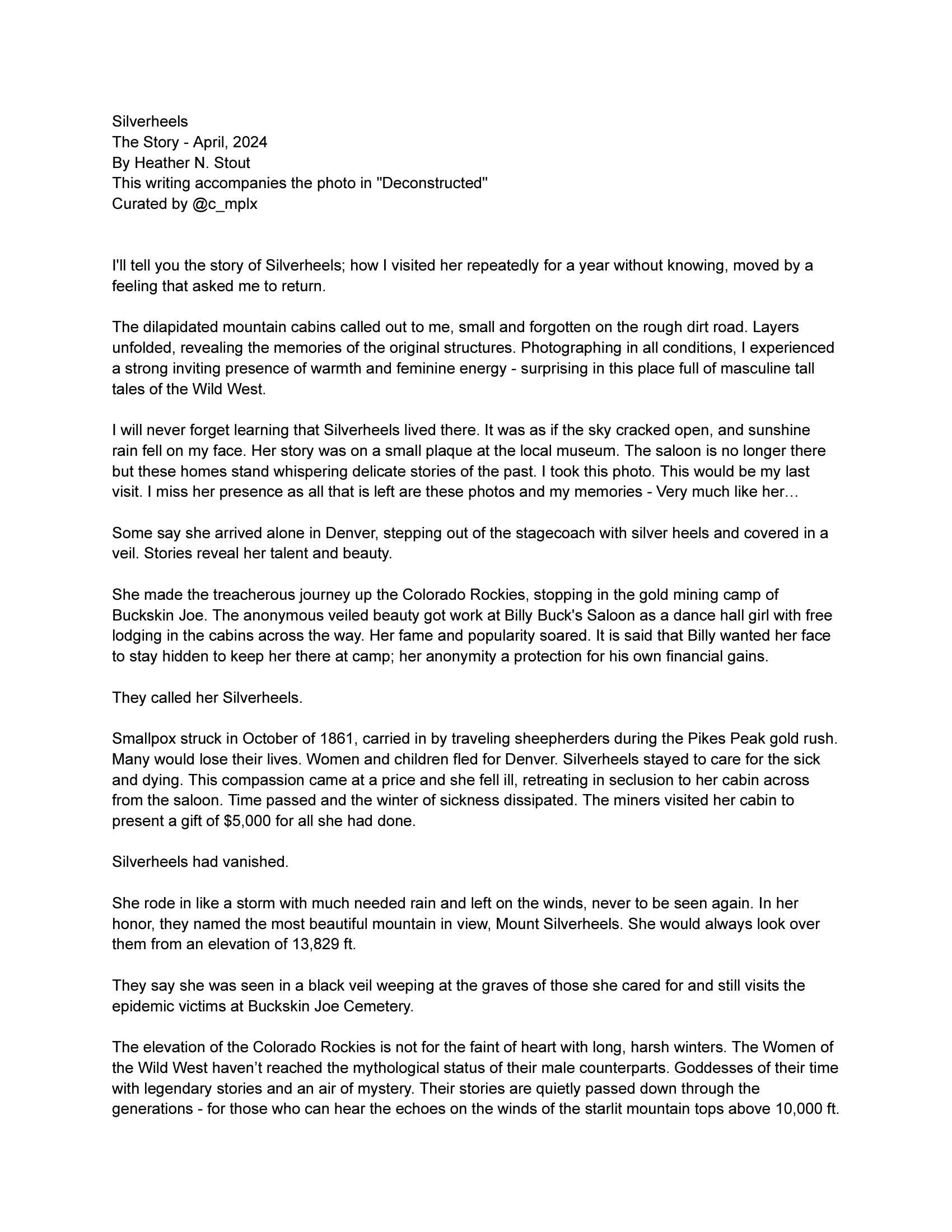 Silverheels - The Story