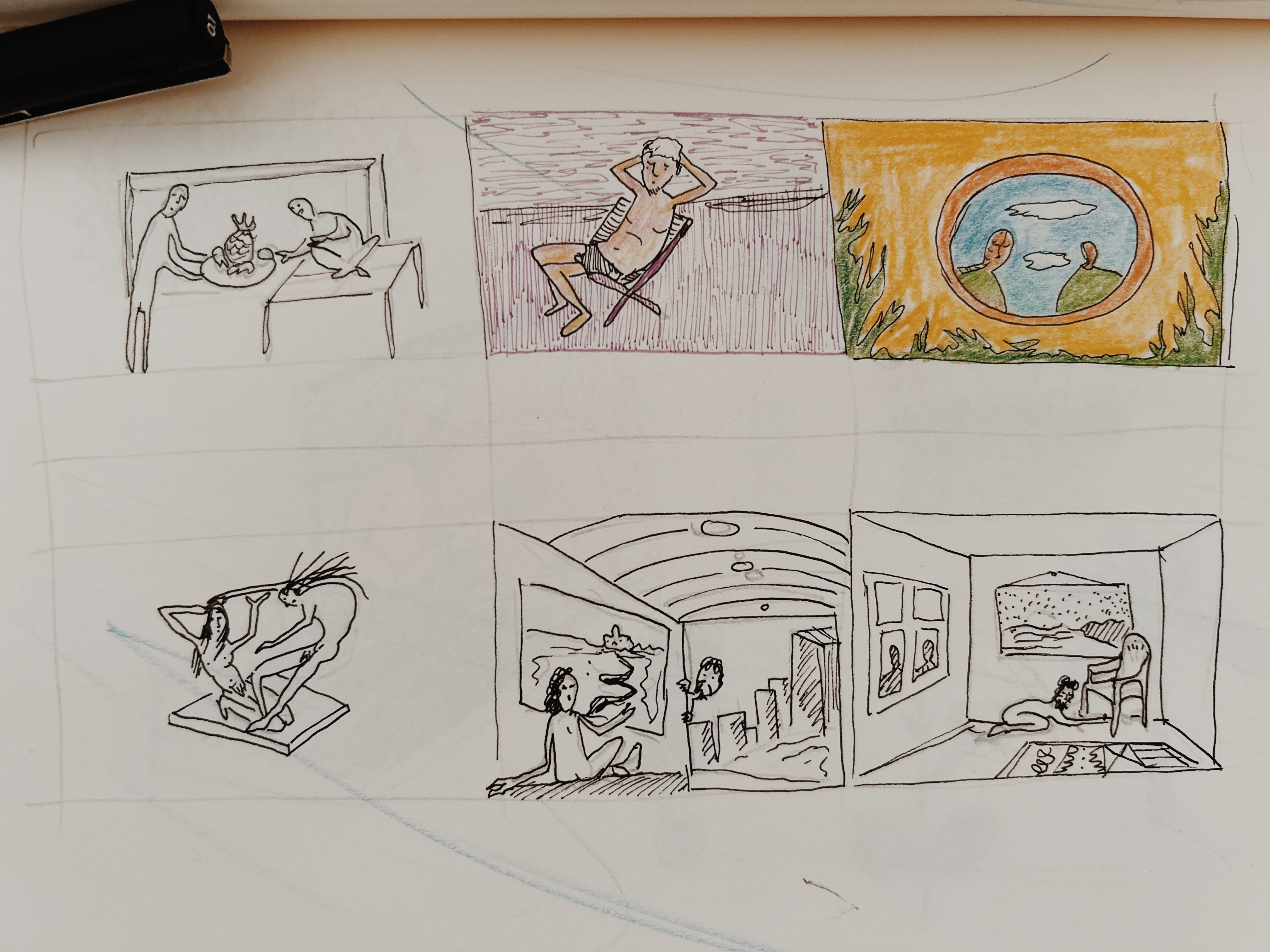 composition study on paper