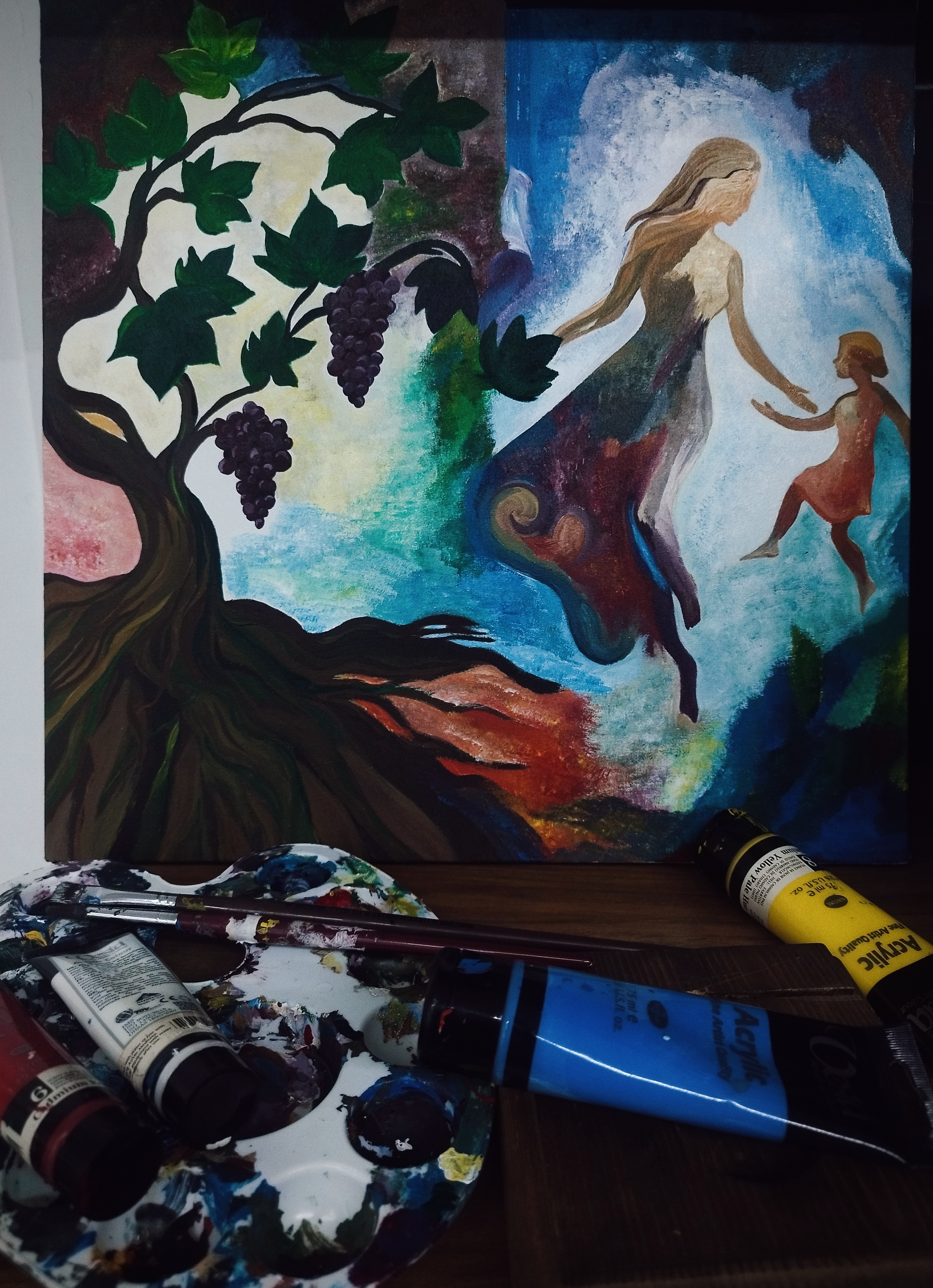 Acrylic painting moment 🎨🖌️ #504