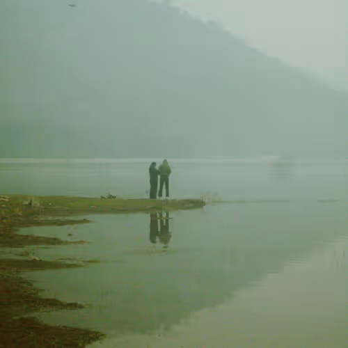 winter morning by the lake