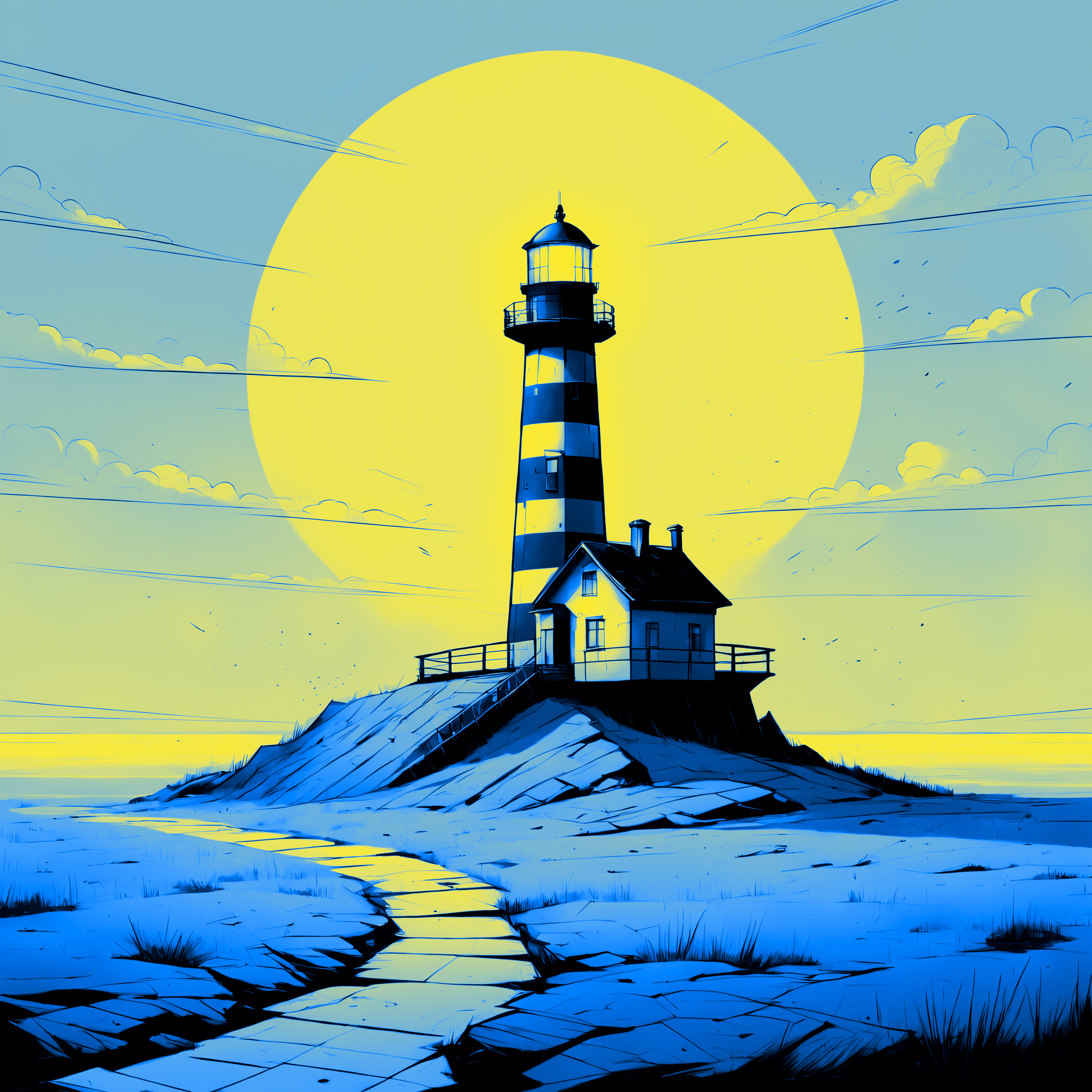 Sunset lighthouse