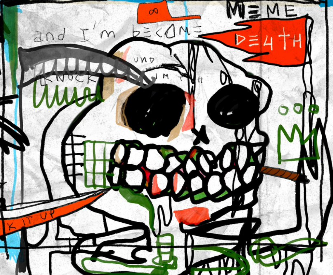 SKULL OF MELTED PEPE