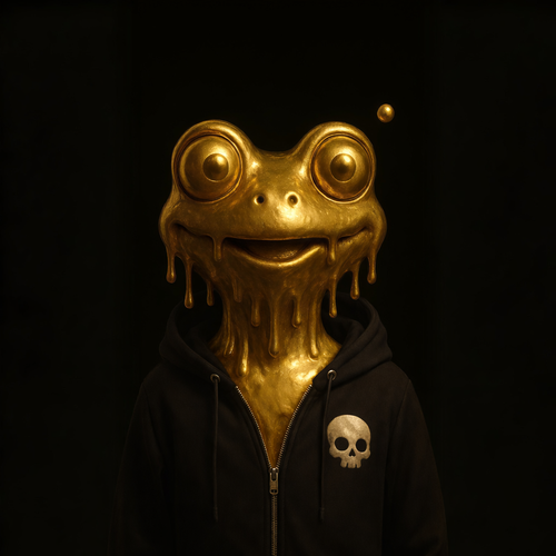 Golden Dripping Frog Hoodie