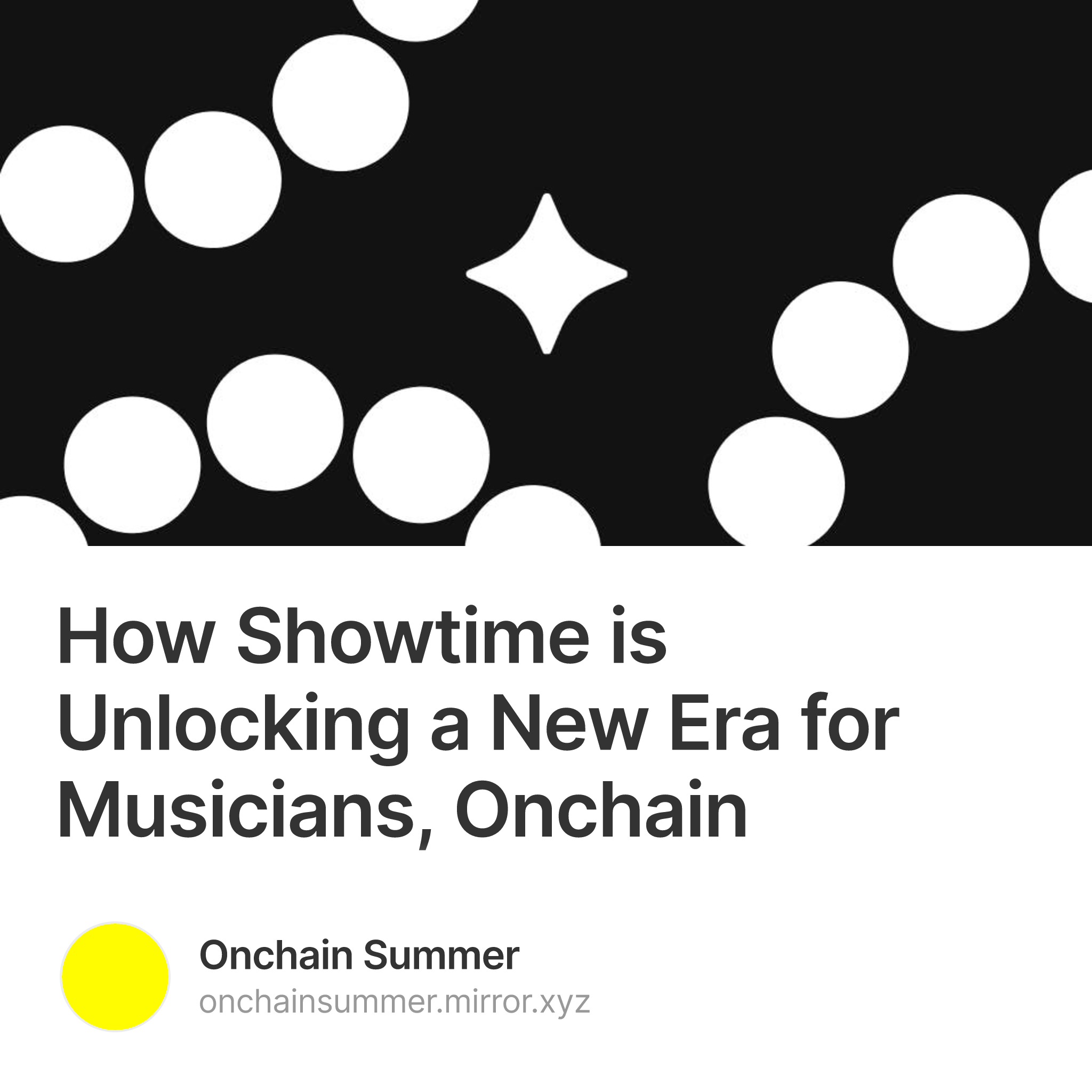 How Showtime is Unlocking a New Era for Musicians, Onchain 139