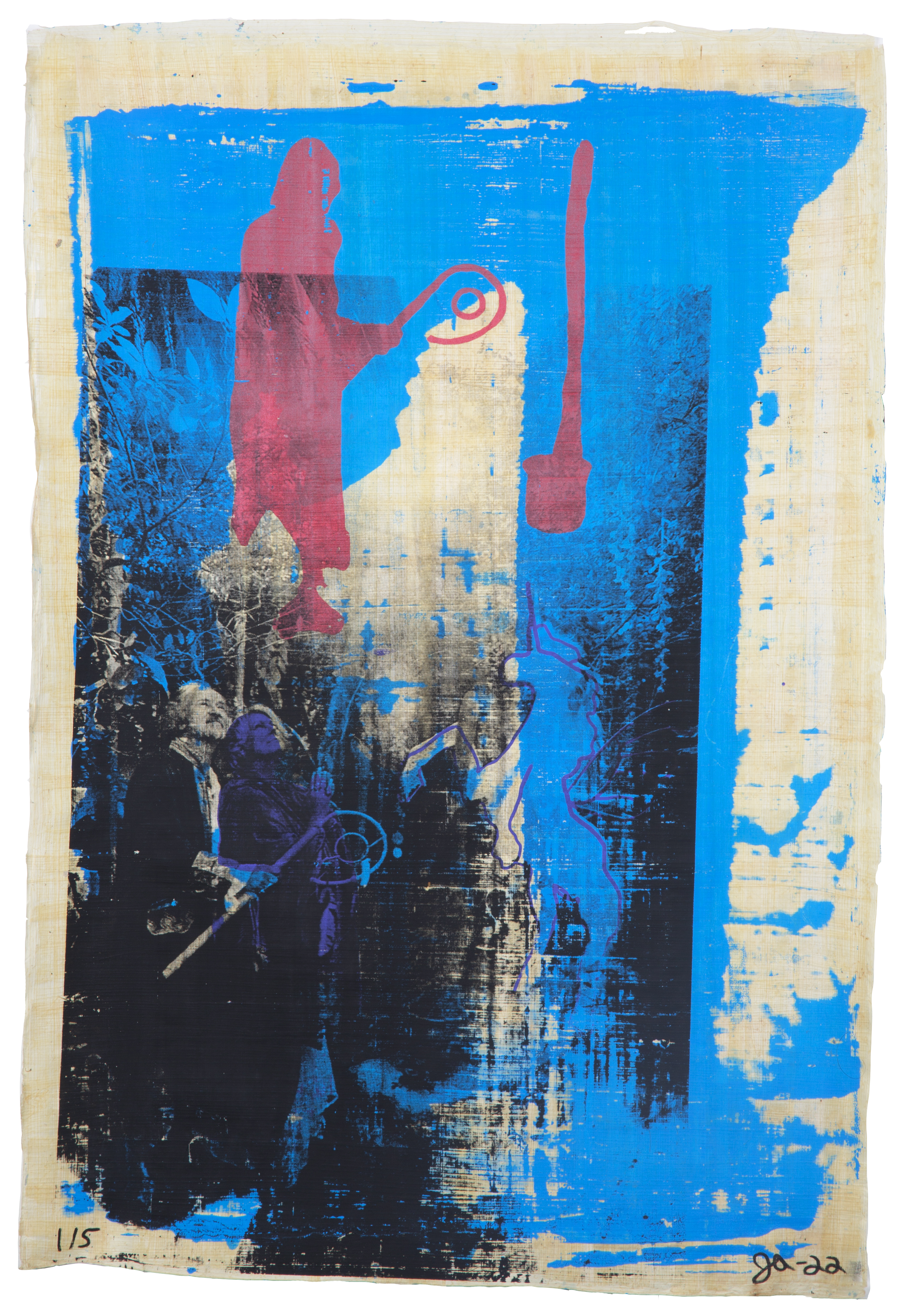 Justin Aversano - Four of Staffs - Physical Tarot Scroll - 1/5
