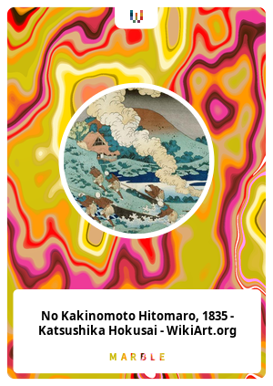 No Kakinomoto Hitomaro, 1835 - Katsushika Hokusai - WikiArt.org