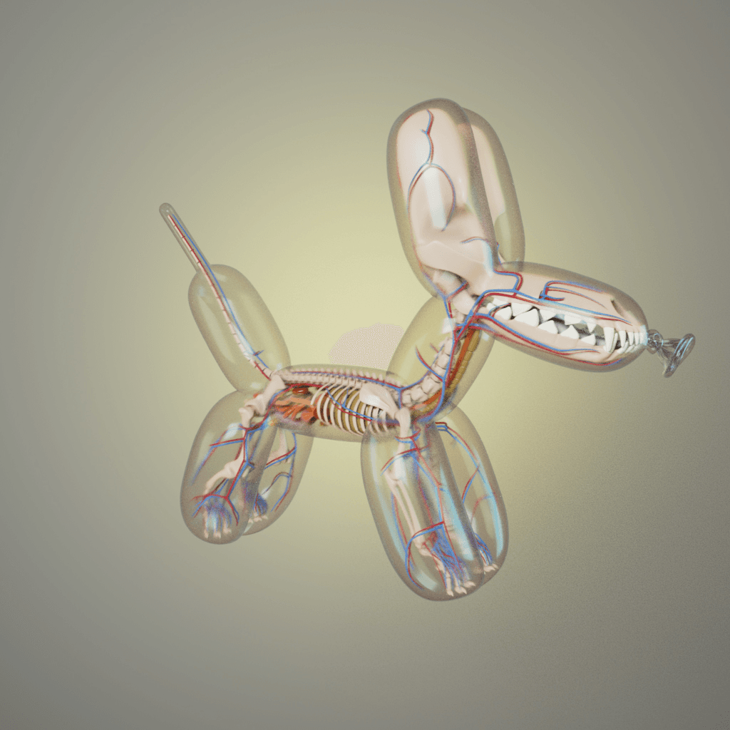 Balloon Dog Anatomy (Clear/Yellow Edition)