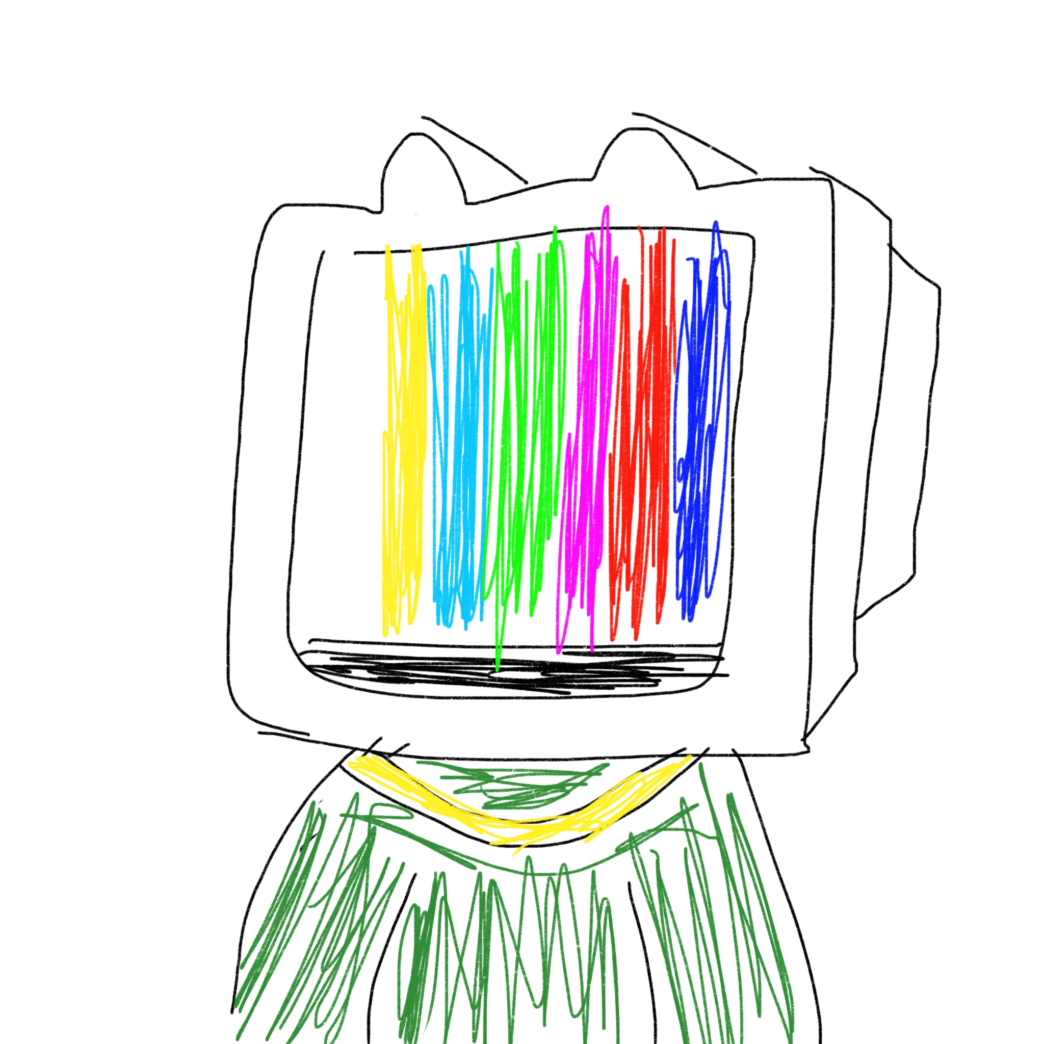 Hand Drawn Cool Cat 5635